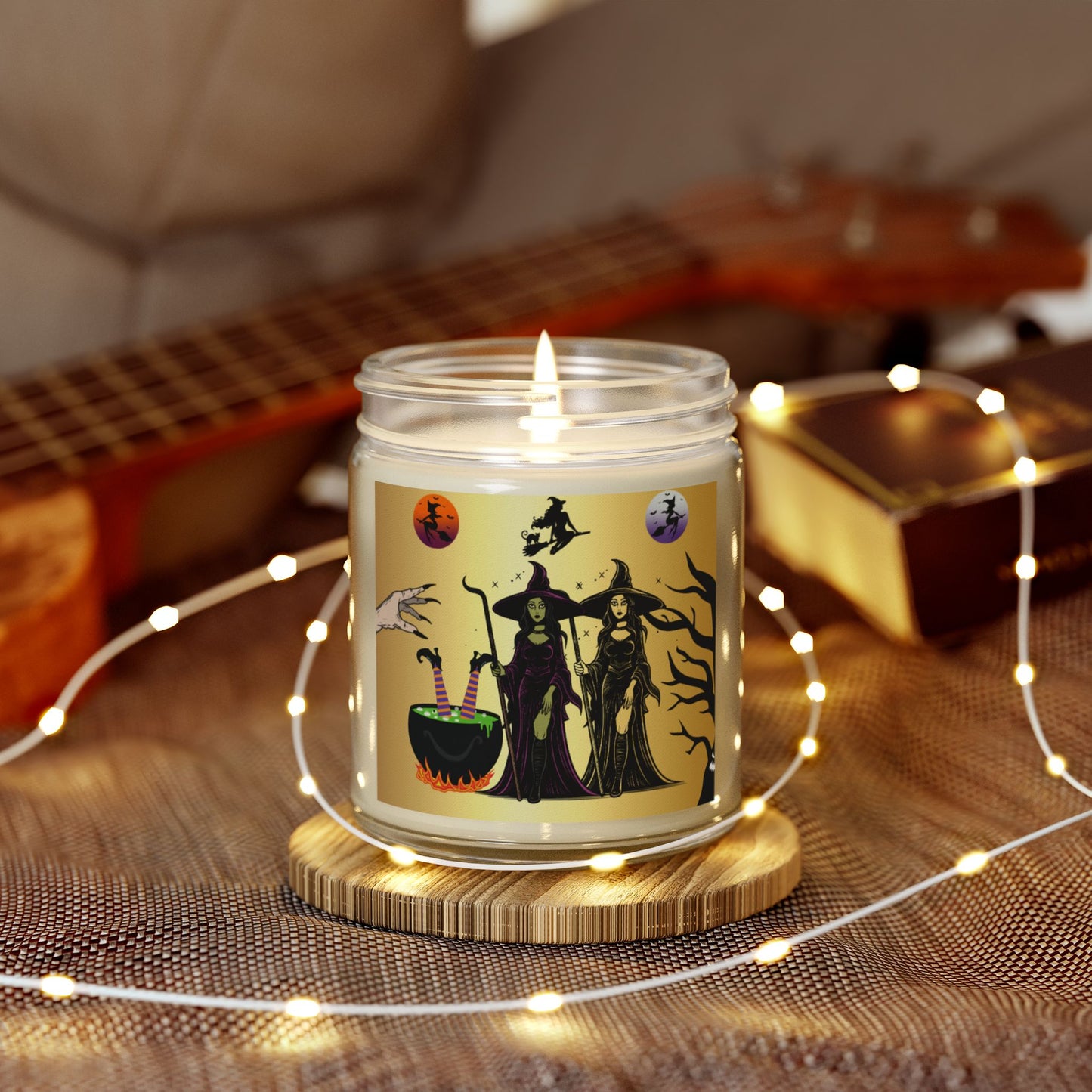 Halloween Witches - Scented Coconut Apricot Candles (4oz, 9oz) - 14097