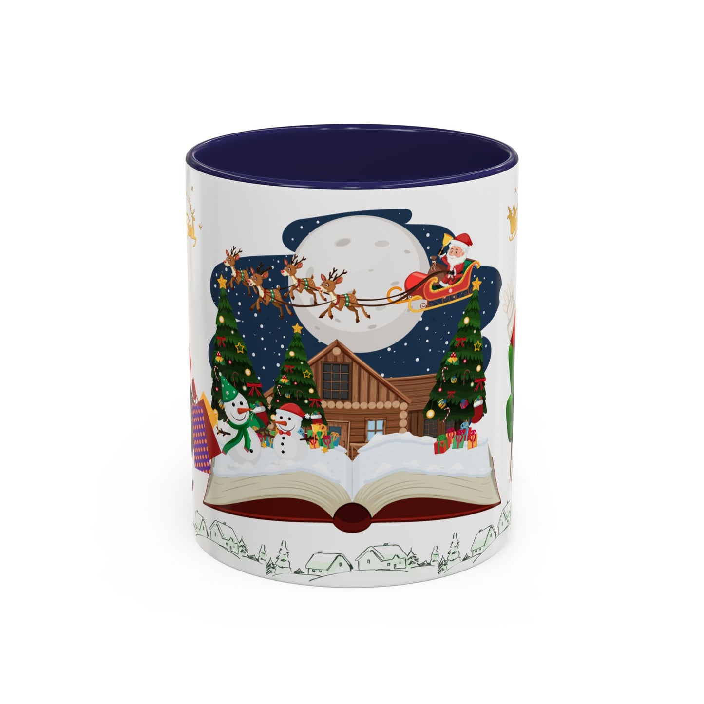 Santa is Coming - Accent Coffee Mug (11, 15oz)