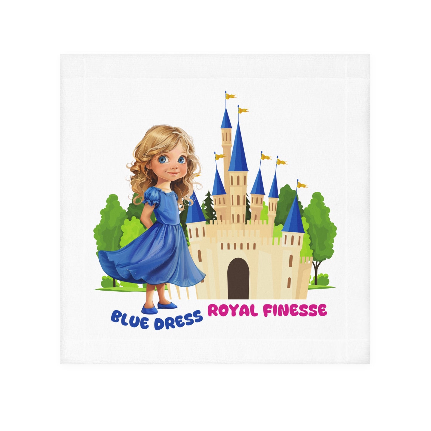 Blue Dress Princess, Royal Finesse - Face Towel