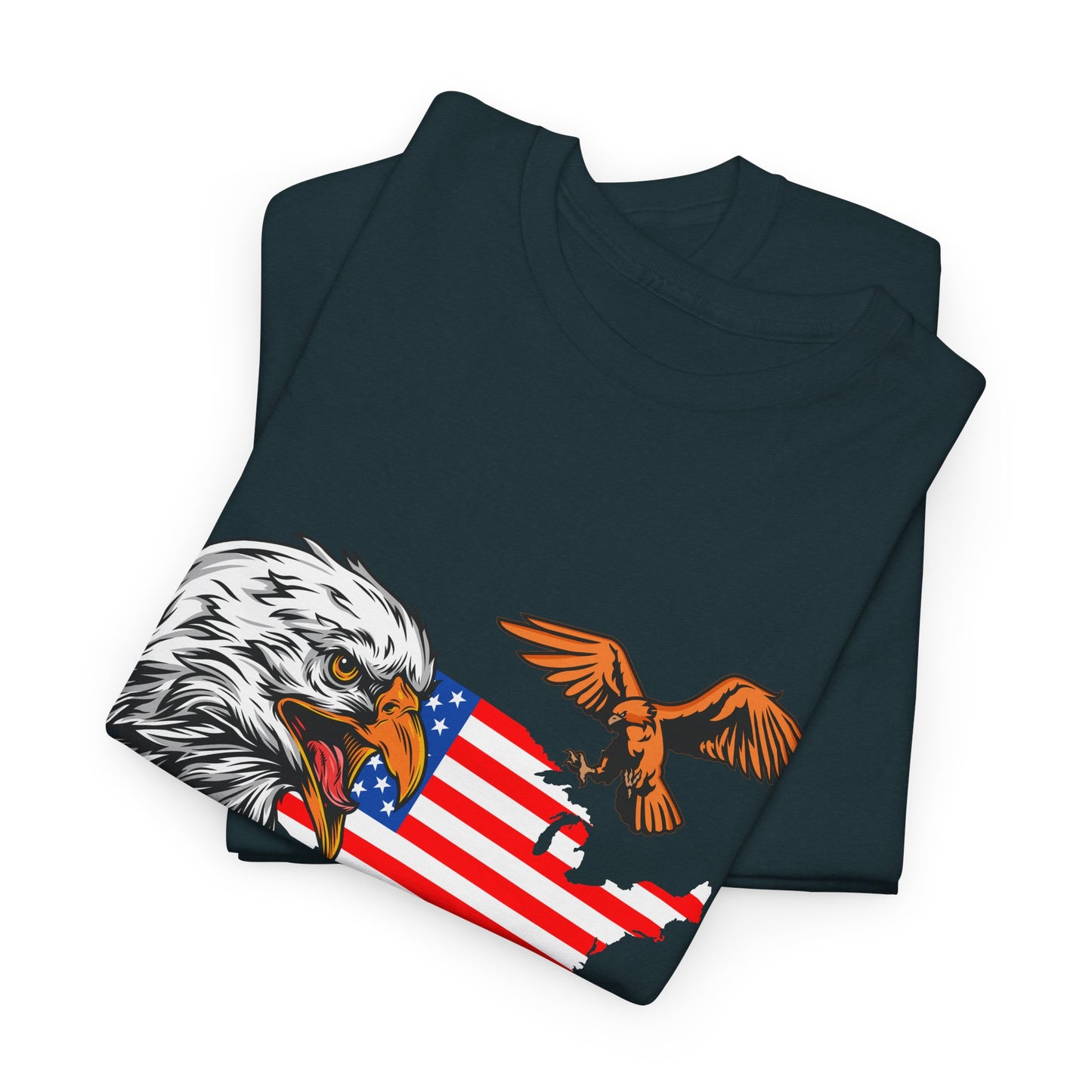 Unisex Heavy Cotton Tee with "Forever Free" Design - Perfect for Patriotic Events, July 4th Celebrations, Gifts, Summer Wear, Casual Outfits - 13692