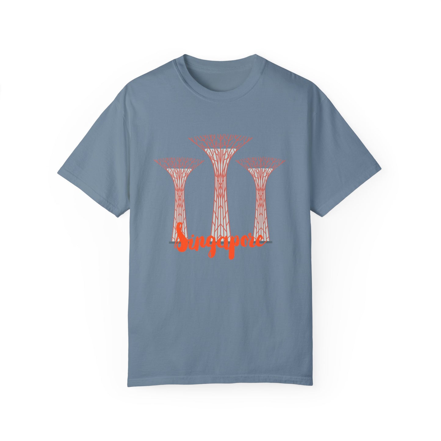 SingaporeT-Shirt - Casual Unisex Garment-Dyed Tee - 12085