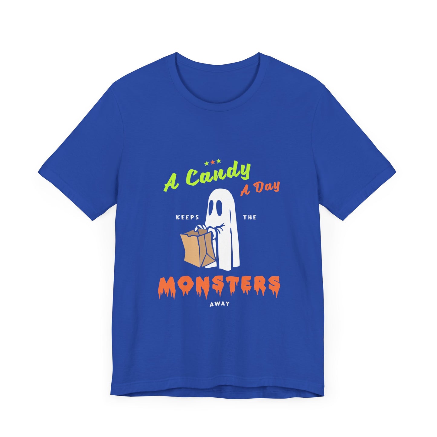 Halloween: A Candy Day Keeps The Monsters Away - Unisex Jersey Short Sleeve Tee