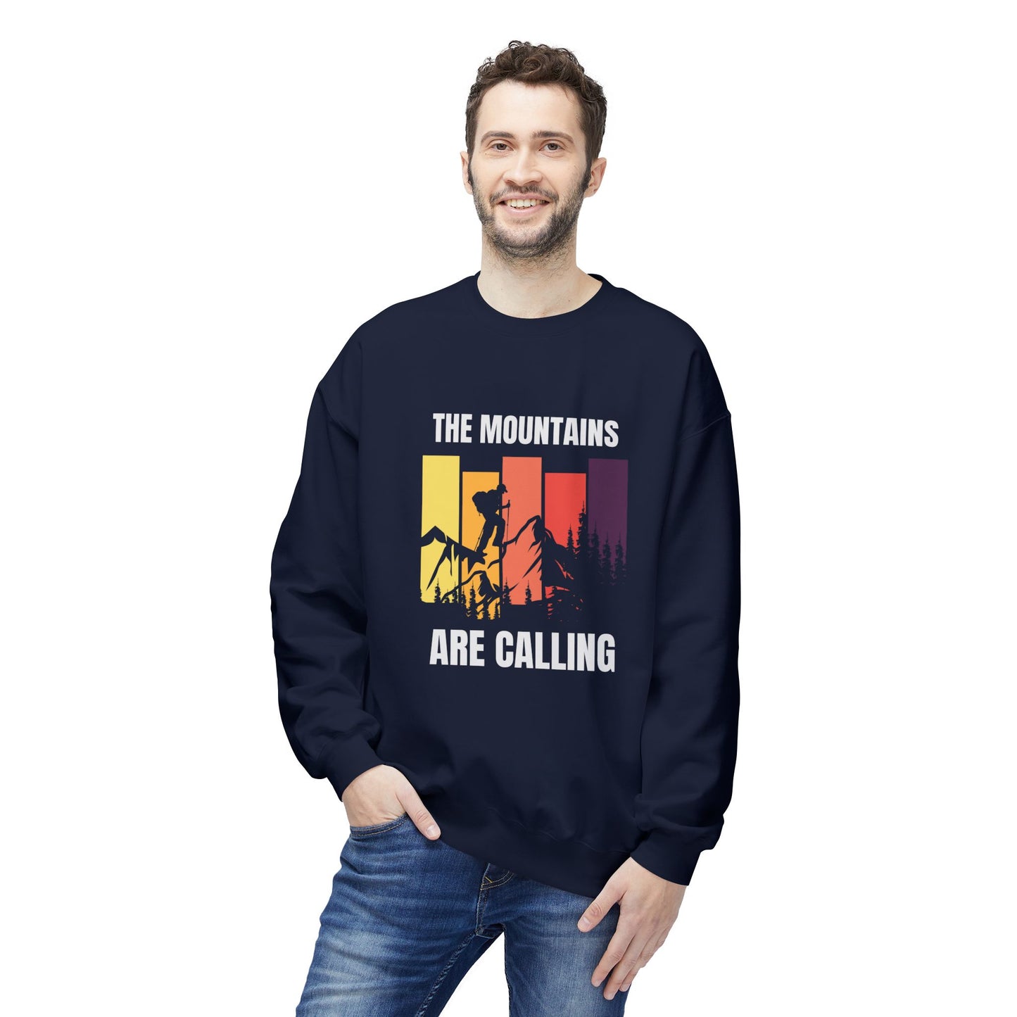 Mountains Are Calling - Unisex Midweight Softstyle Fleece Crewneck Sweatshirt - 10617