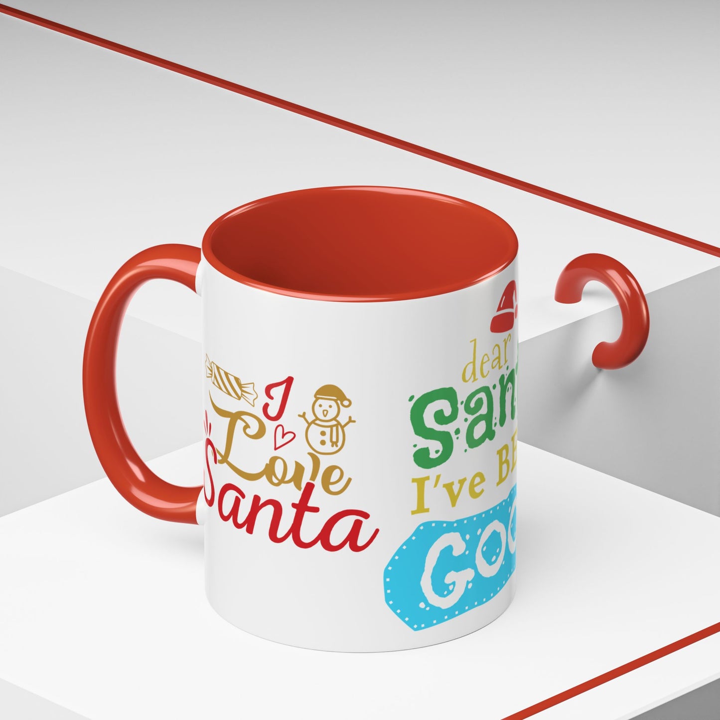 Dear Santa, I've Been Good - Accent Coffee Mug (11, 15oz)