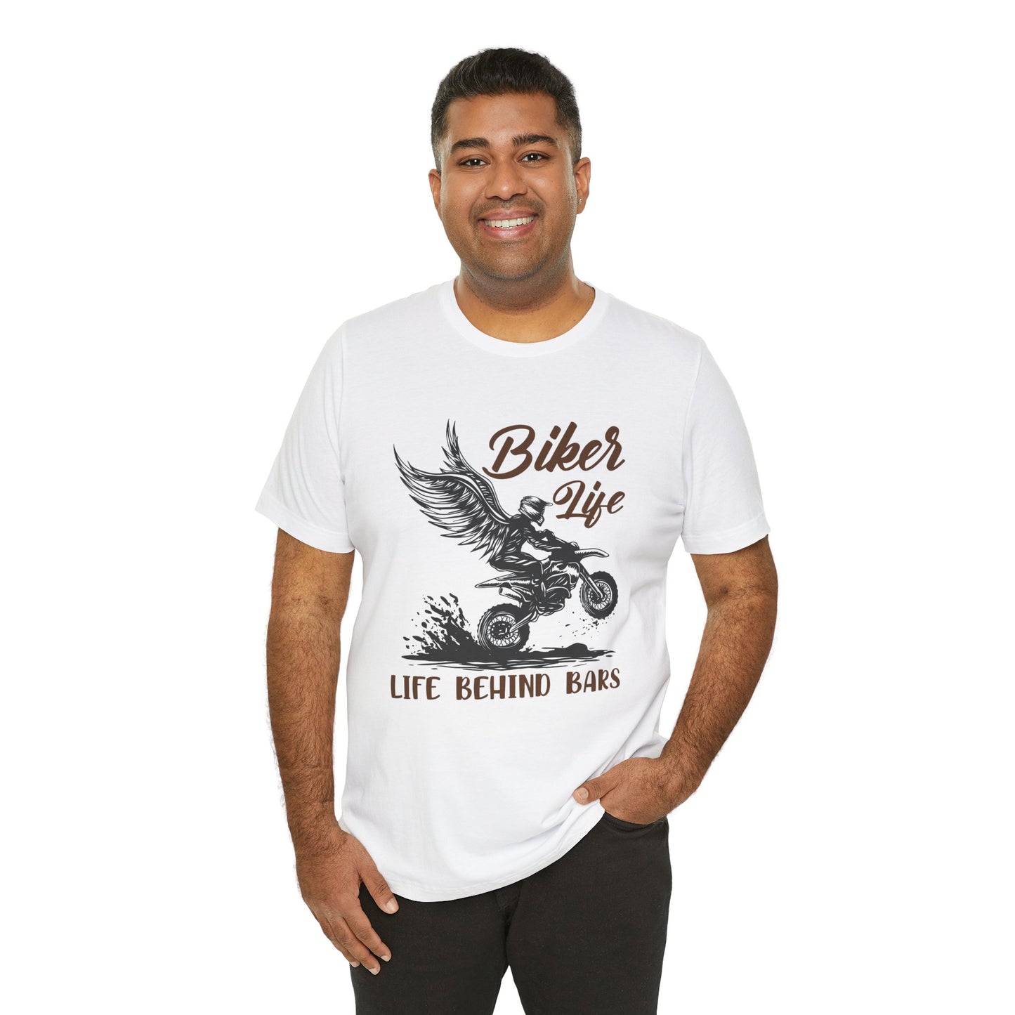 Biker Life, Life Behind Bars - Unisex Jersey Short Sleeve Tee