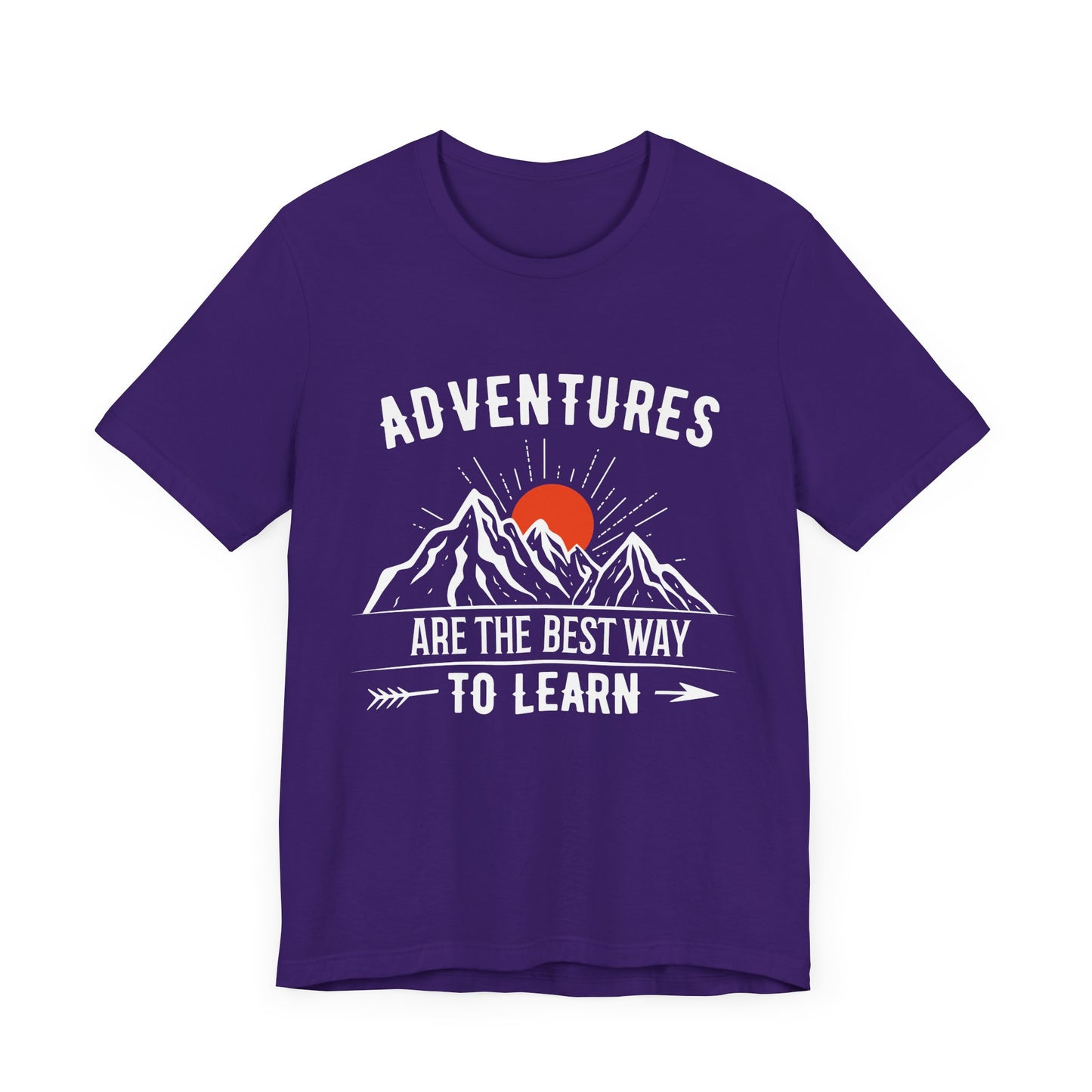Camping: Adventures Are The Best Way To Learn - Unisex Jersey Short Sleeve Tee - 12652