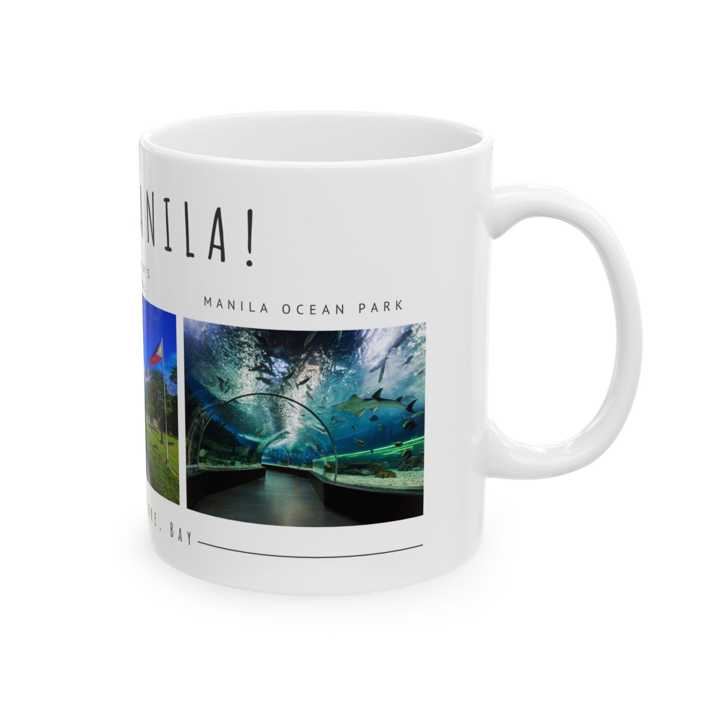 Hello Manila! Ceramic Travel Mug - 11oz/15oz - Perfect Coffee Cup for Culture & History Lovers - 12167