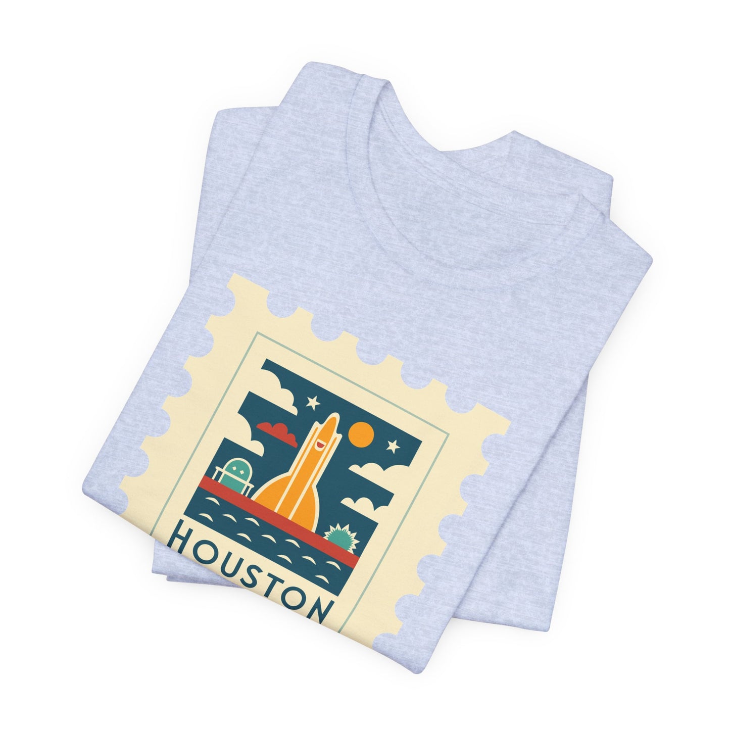 Houston Texas Retro Stamp Unisex Tee - Graphic T-Shirt for Casual Wear - 12143
