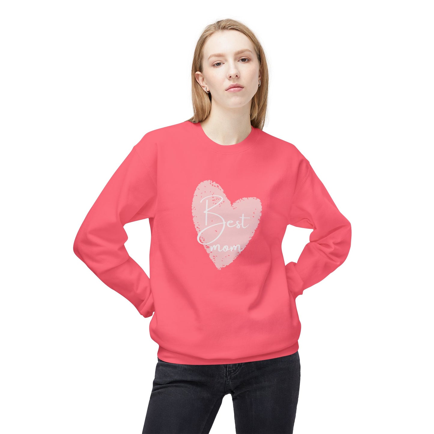 Best Mom - Unisex Midweight Softstyle Fleece Crewneck Sweatshirt - 11804