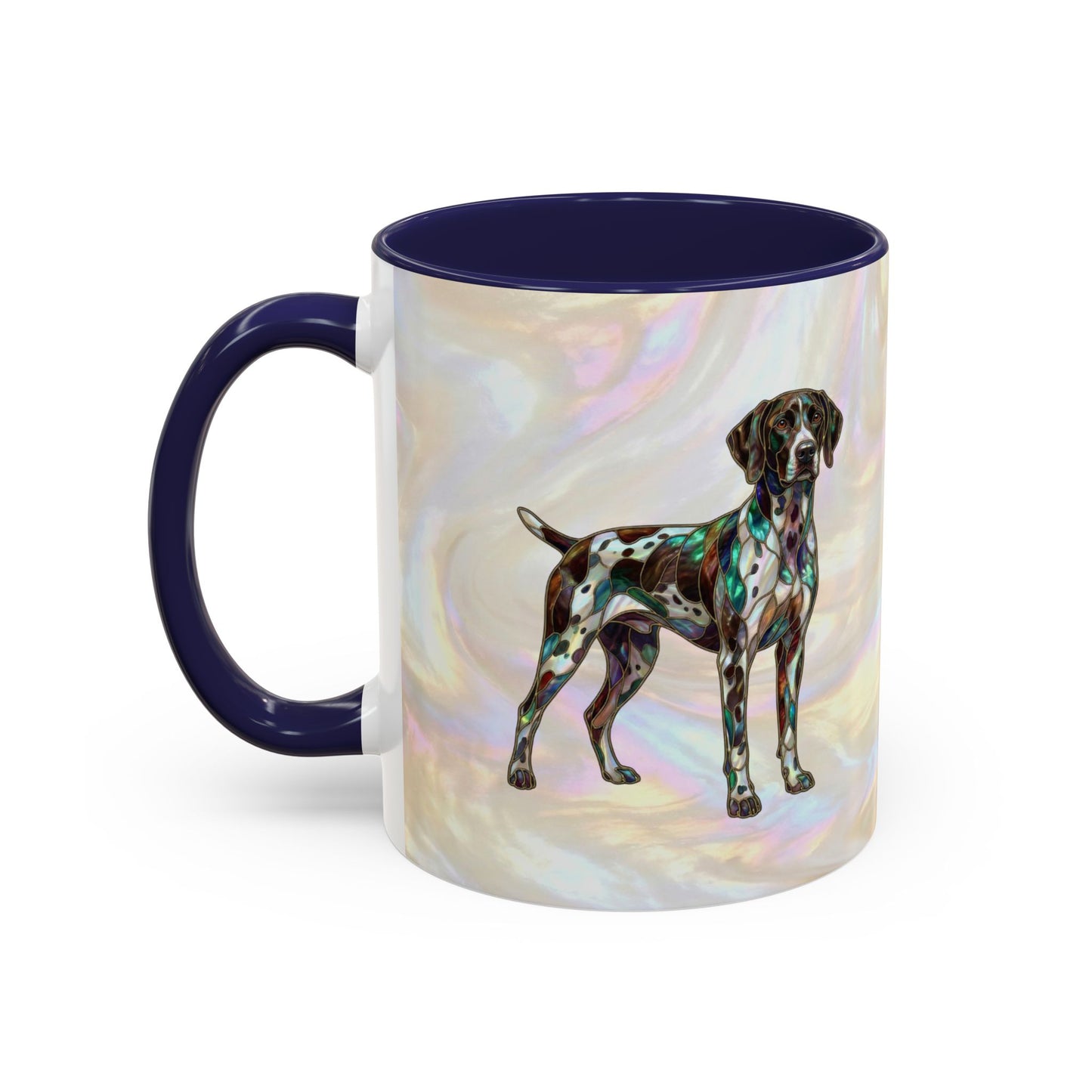 German Shorthaired Pointer Accent Coffee Mug — Stained Glass Design (11/15oz) - 14634