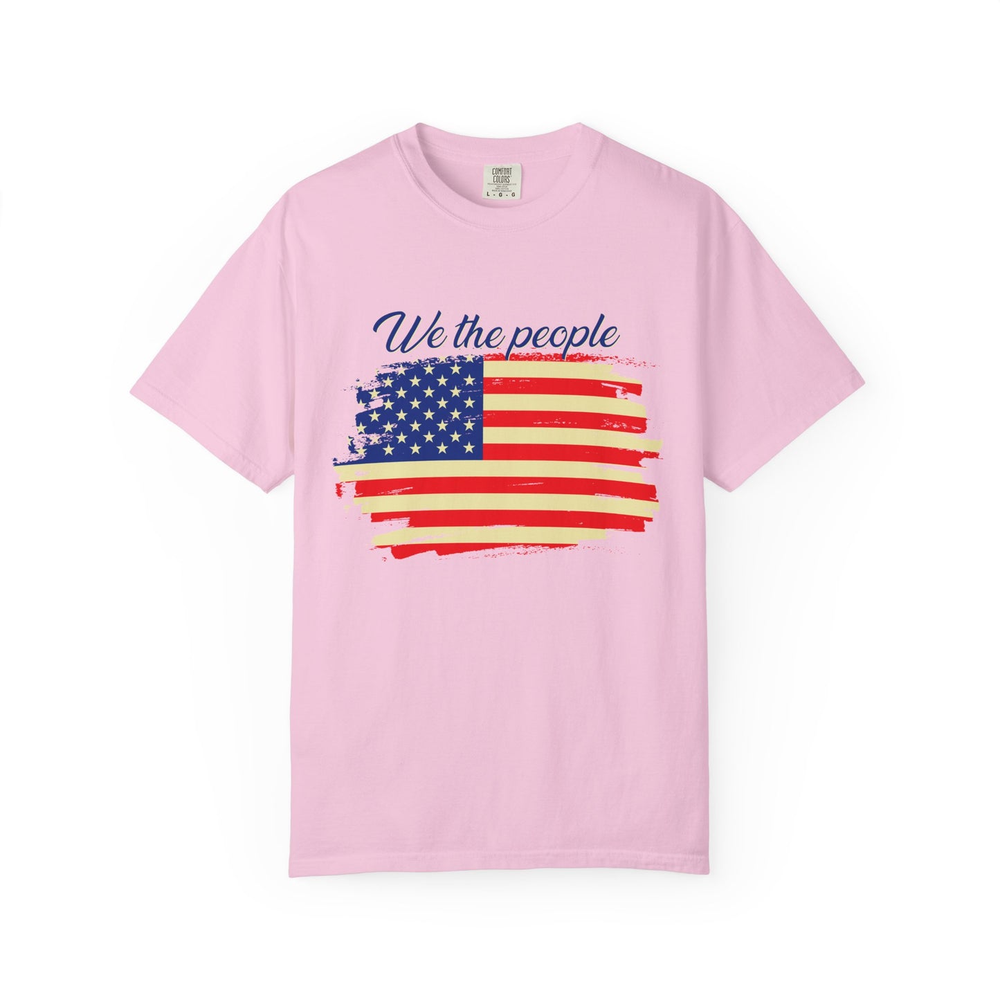 Patriotic Garment-Dyed T-Shirt - We the People, Independence Day Gift, Casual Wear, Constitution Day, Freedom Apparel - 13691