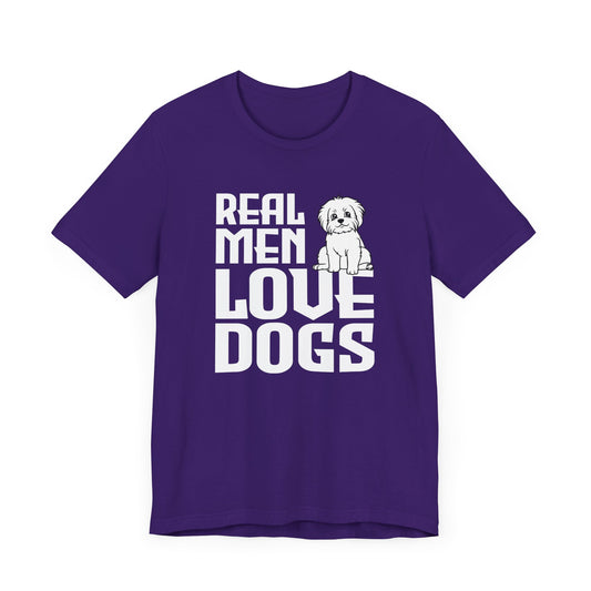 Real Men Love Dogs - Unisex Jersey Short Sleeve Tee