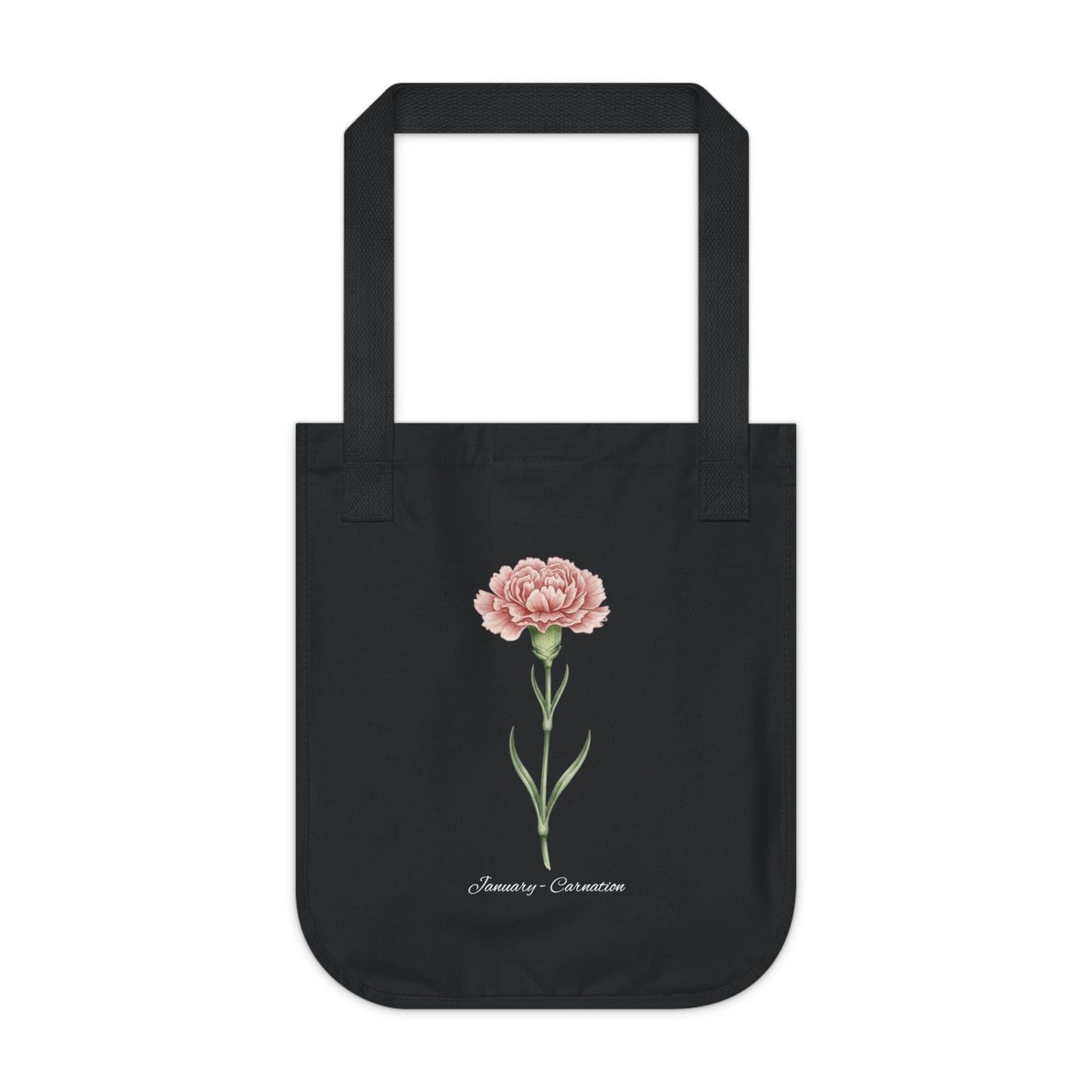 January Carnation Birth Flower Tote Bag - 14692