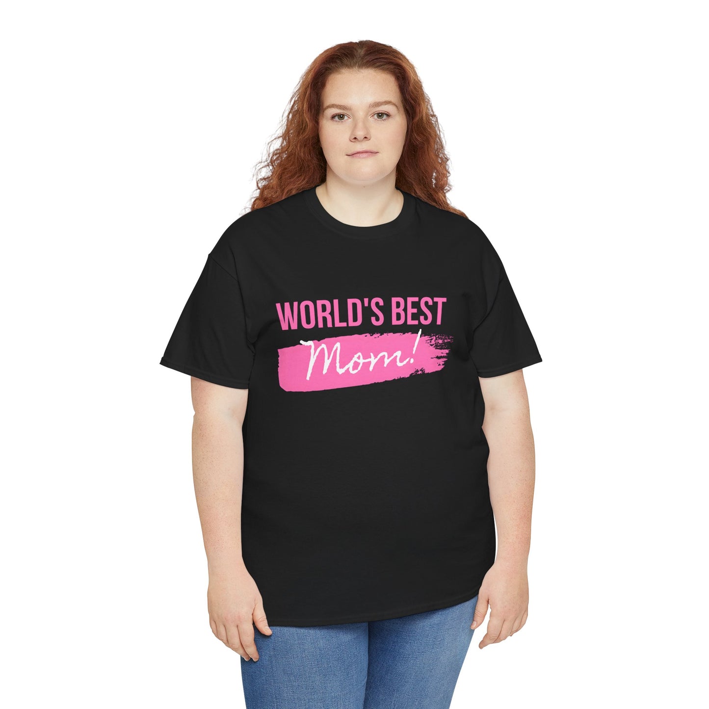 World’s Best Mom Shirt – Pink Brushstroke Mother’s Day Gift Tee - 14874