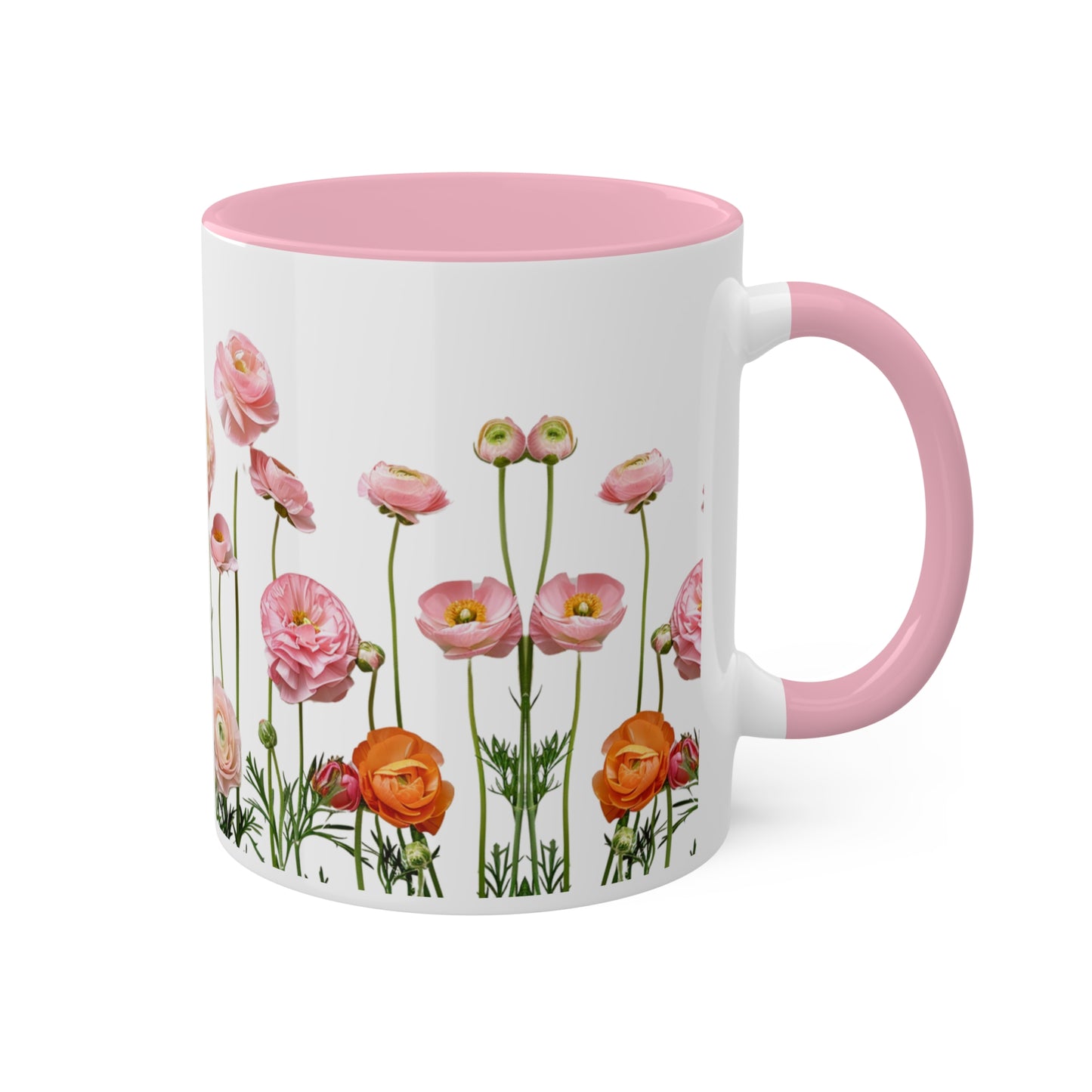 Vibrant Pink and Orange Petals - Colorful Mugs, 11oz