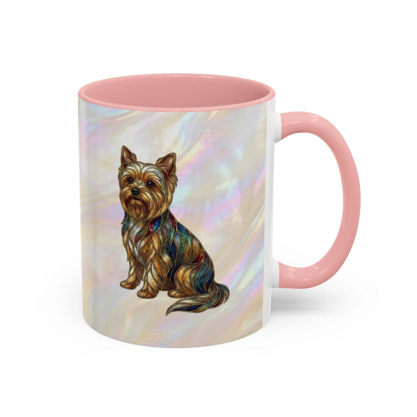 Yorkie Accent Coffee Mug – Stained Glass Design 11/15oz - 14653
