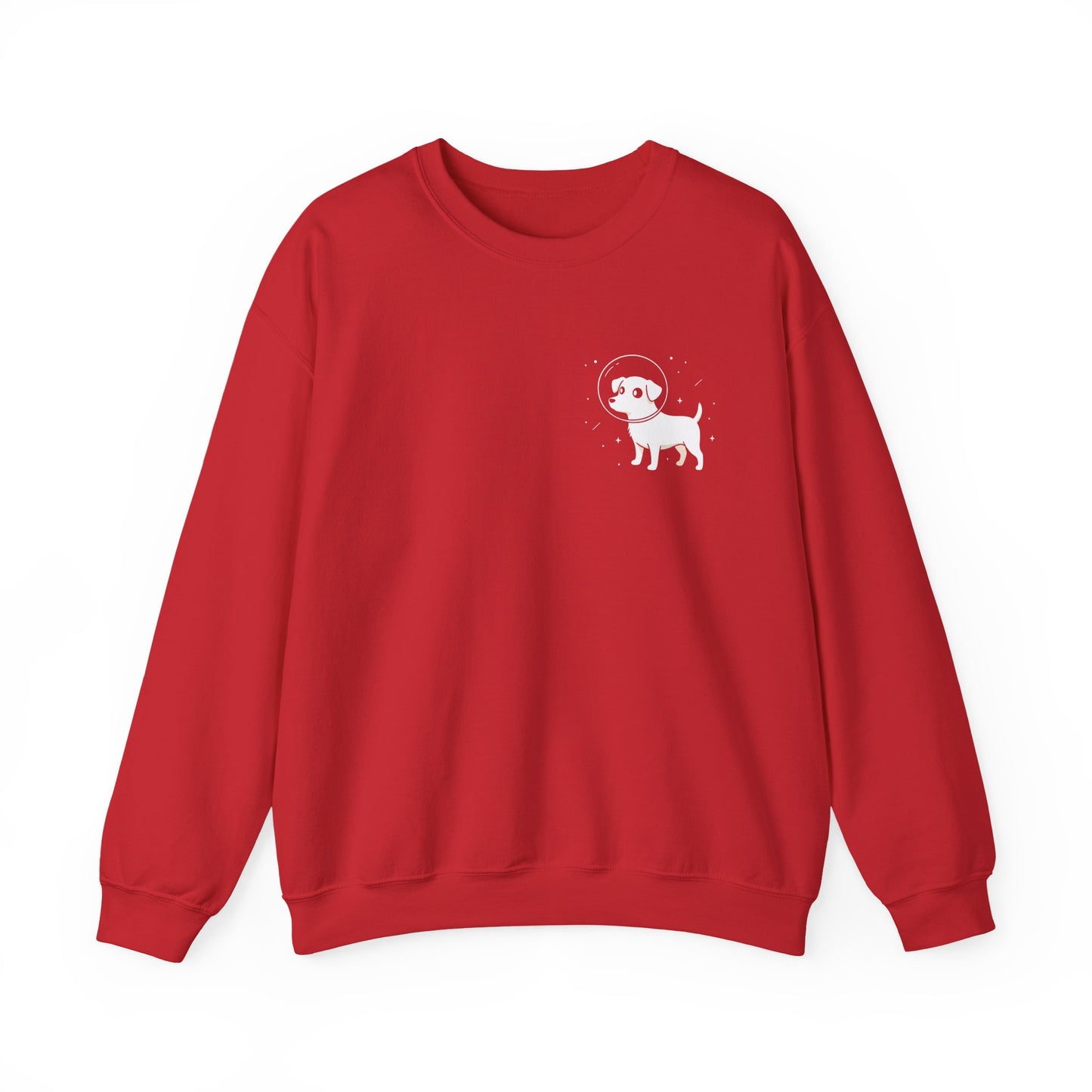 Dog in Space Crewneck Sweatshirt – Space Puppy Graphic Pullover - 14678