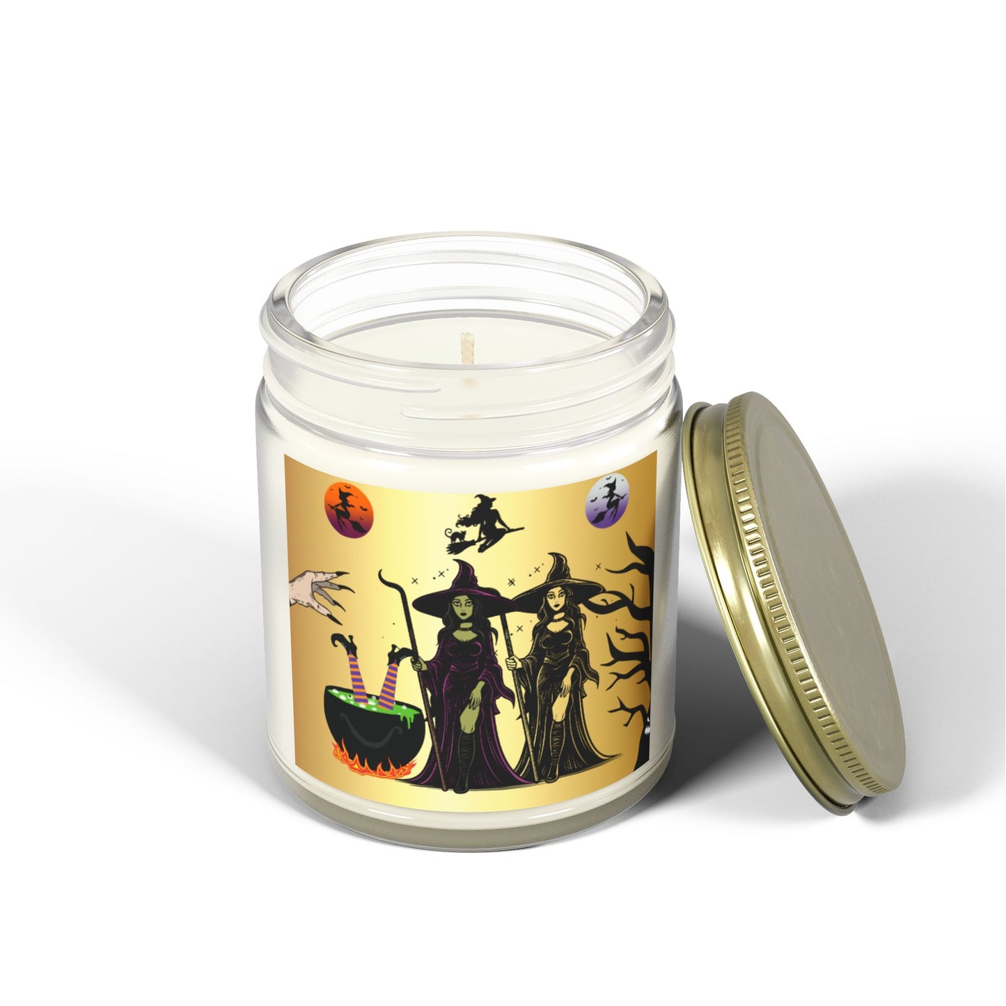 Halloween Witches - Scented Coconut Apricot Candles (4oz, 9oz) - 14097