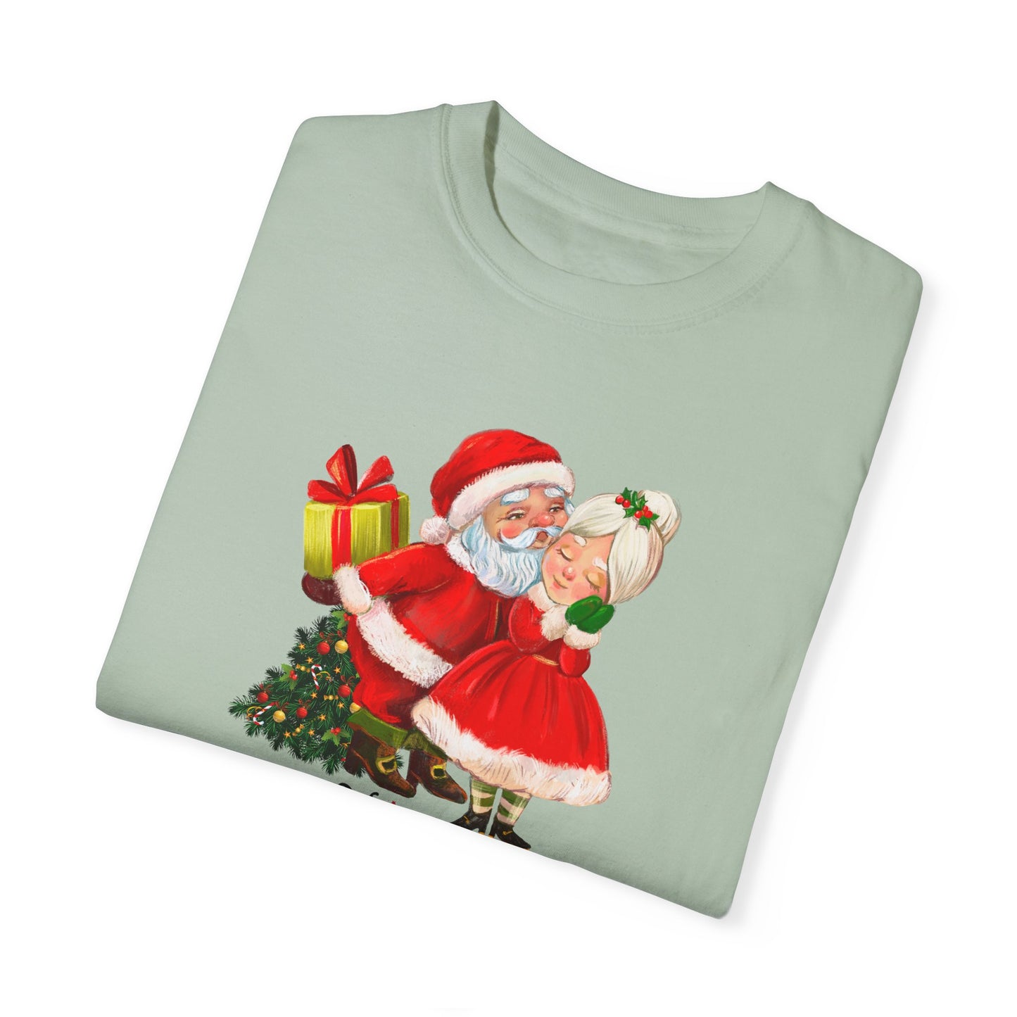 Santa & His Partner - Unisex Garment-Dyed T-shirt - 10025