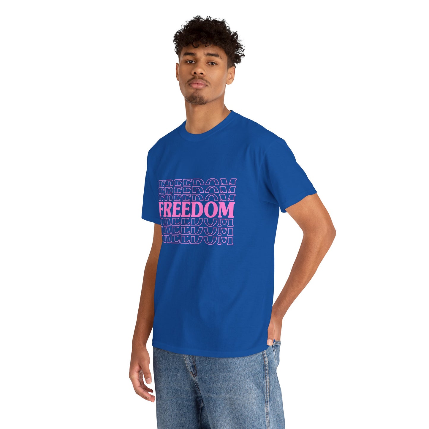 Bold Freedom Graphic Tee, Unisex Heavy Cotton Shirt, Casual Wear, Gift for Freedom Lovers, Statement T-Shirt, Everyday Essentials - 13518