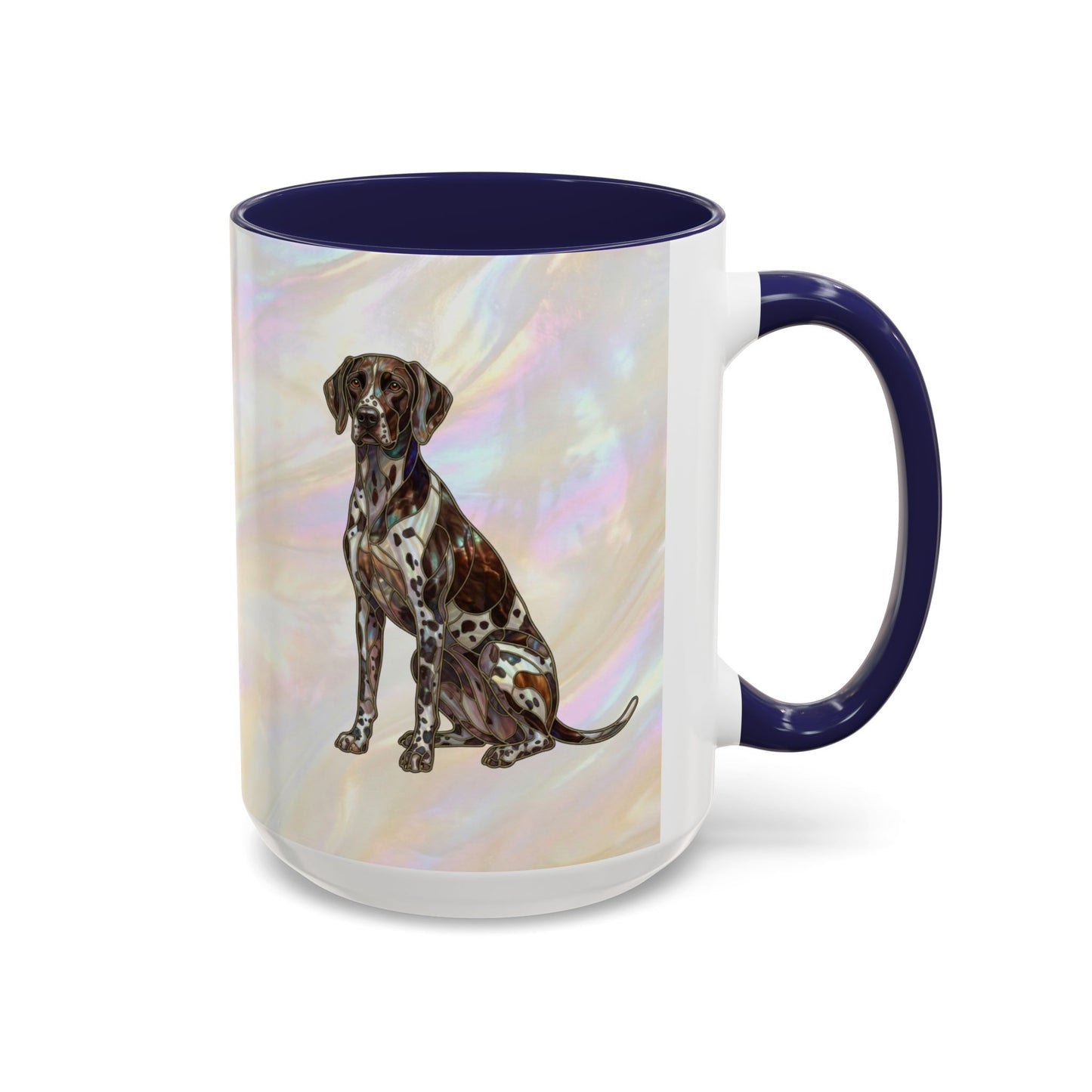 German Shorthaired Pointer Accent Coffee Mug — Stained Glass Design (11/15oz) - 14634