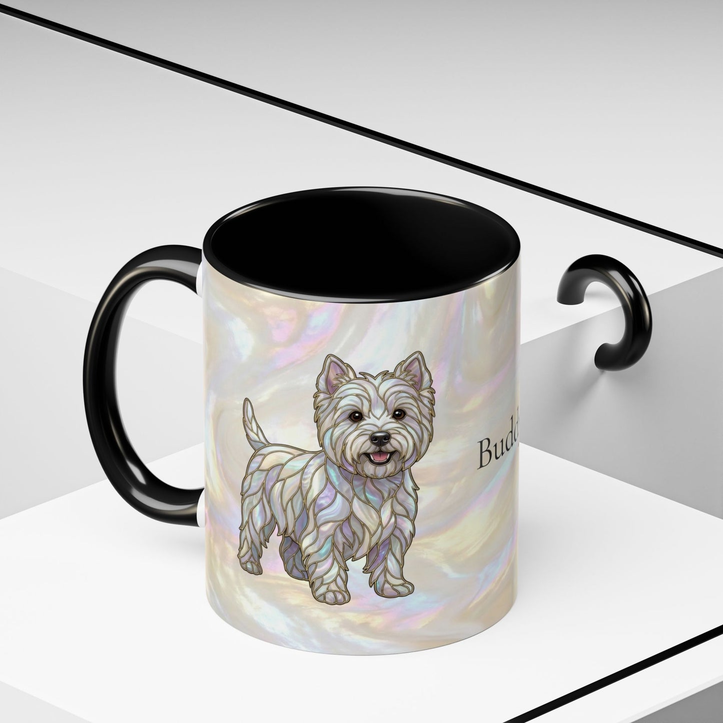 Westie Accent Coffee Mug – Stained Glass Design 11/15oz - 14650
