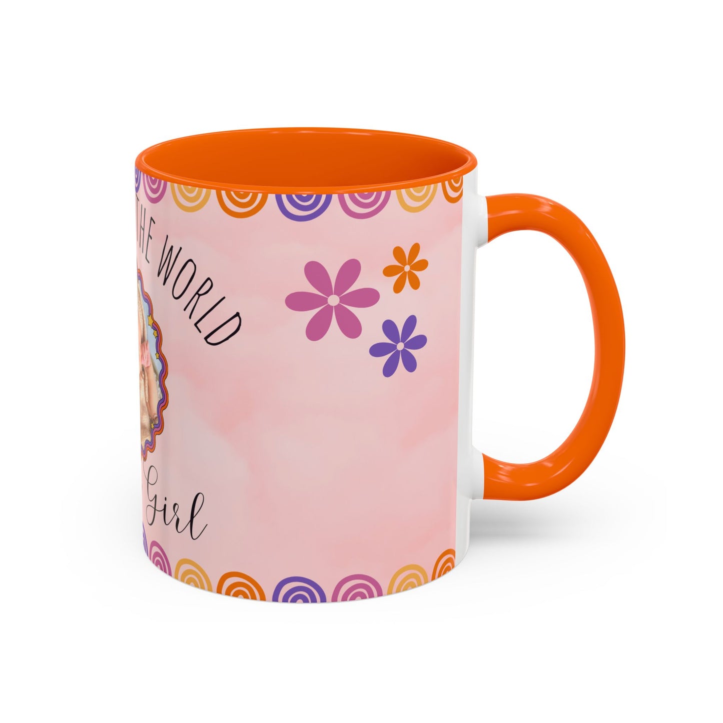 Welcome to the World, Baby Girl, Photo Customizable - Accent Coffee Mug (11, 15oz) - 11074