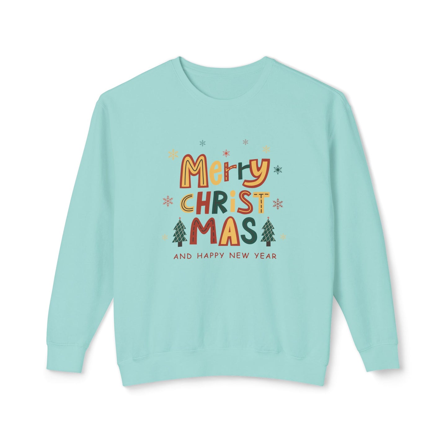 Merry Christmas & Happy New Year - Unisex Lightweight Crewneck Sweatshirt - 10547