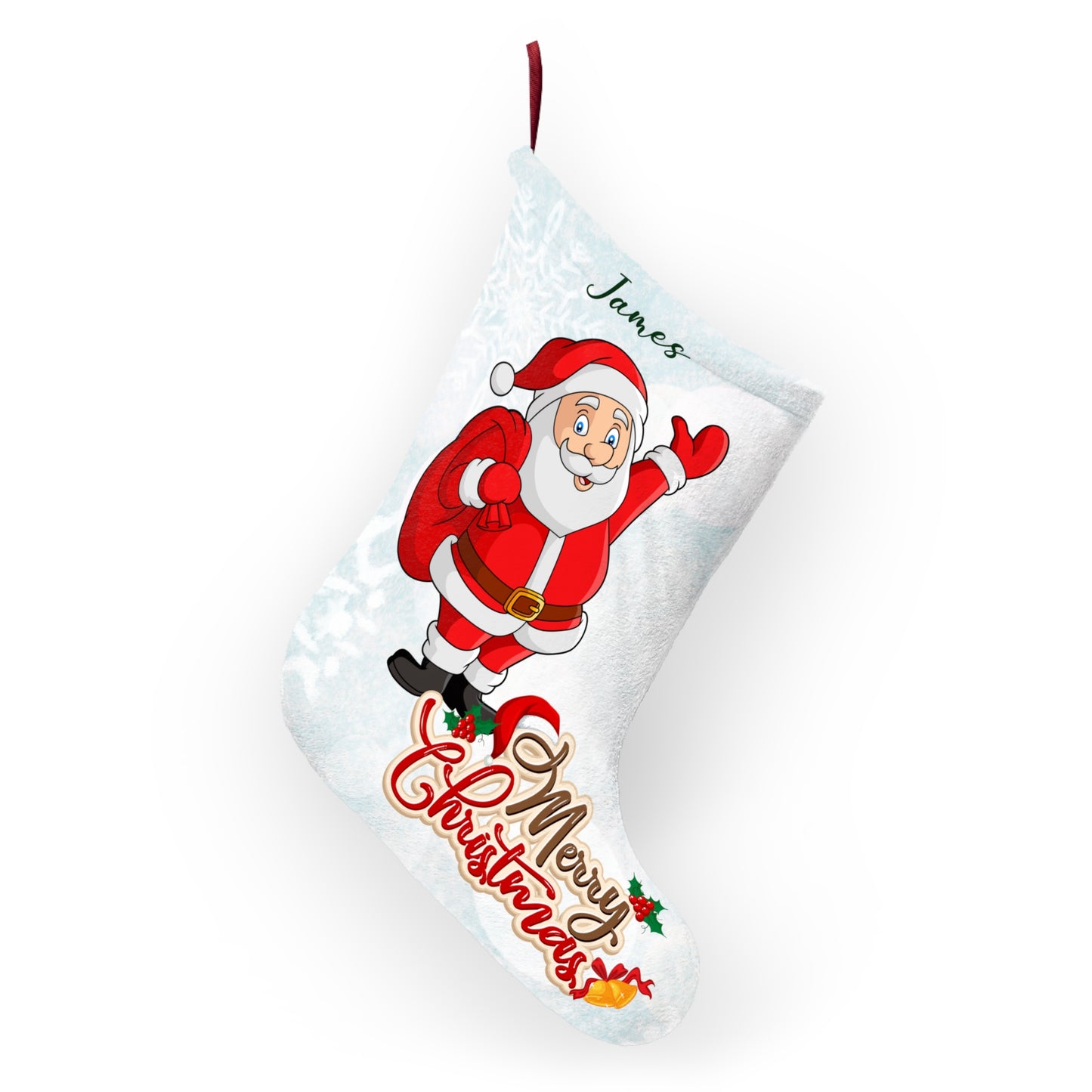 James, Santa's Party, Customizable - Christmas Stockings - 10434