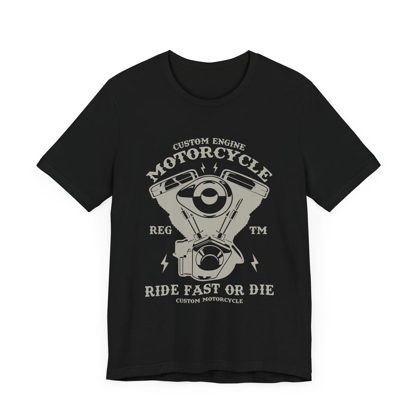 Custom Engine Motorcycle - Unisex Jersey Short Sleeve Tee