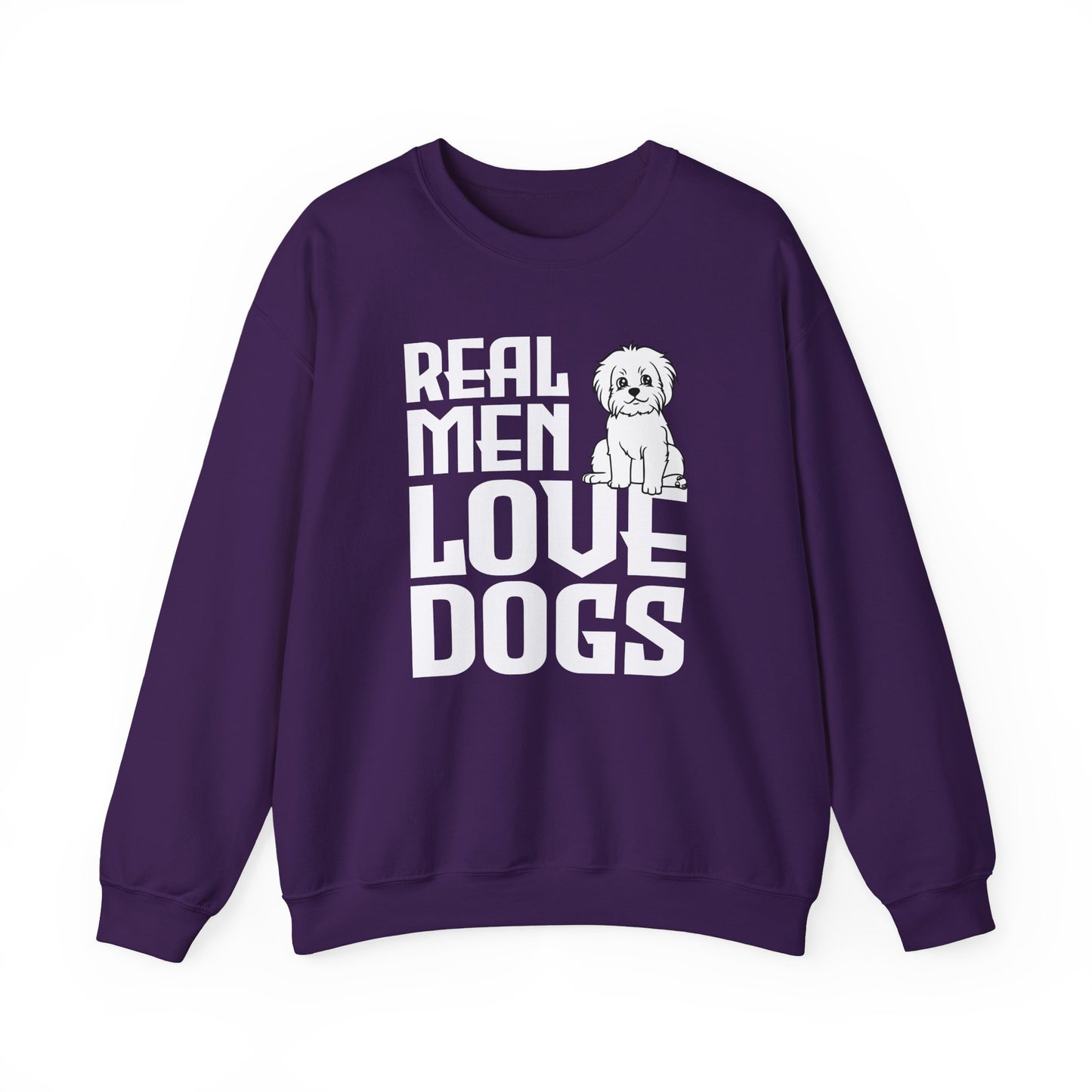 Real  Man Love Dogs - Unisex Heavy Blend™ Crewneck Sweatshirt