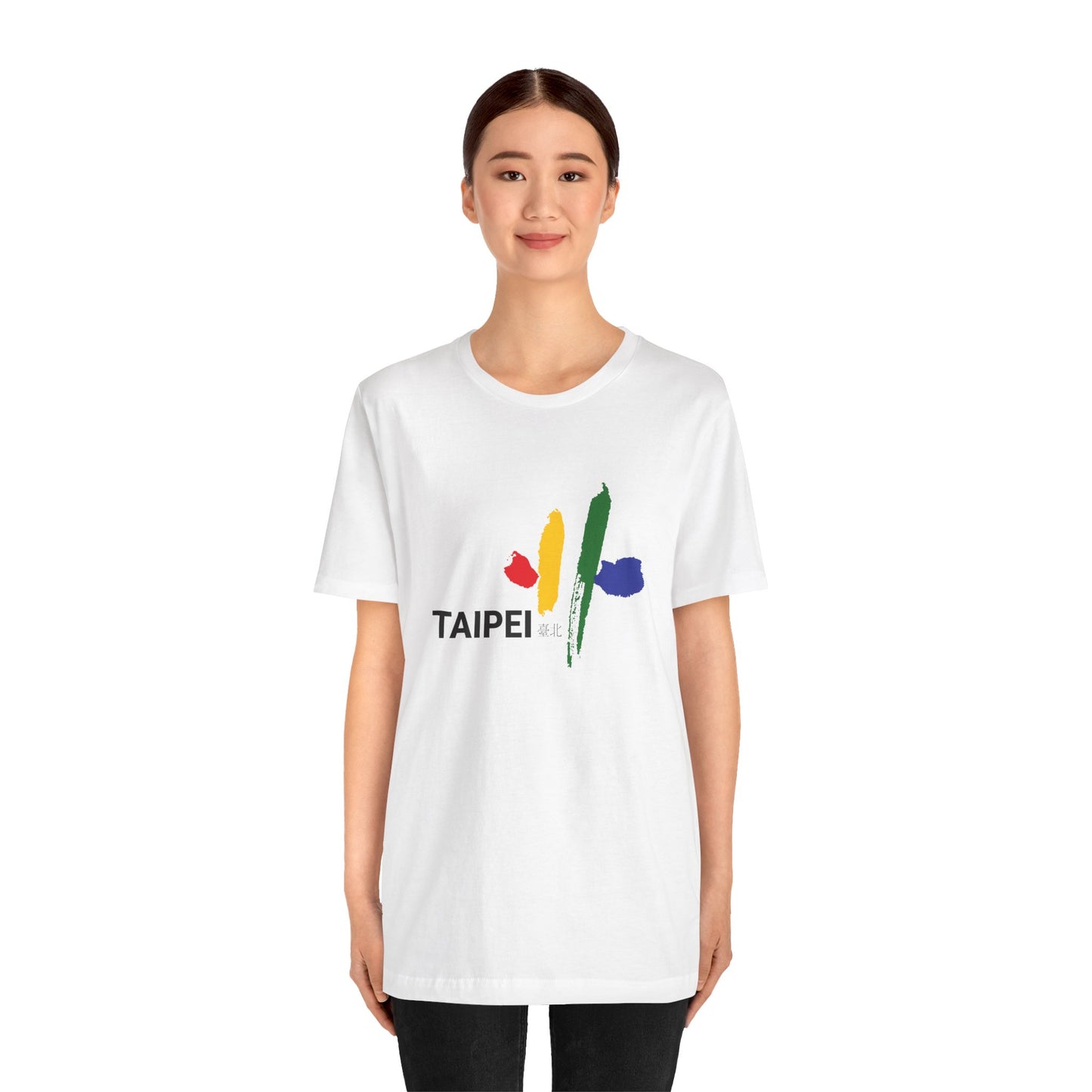 Taipei Artistic Unisex Tee - Colorful Graphic Short Sleeve Shirt - 12245