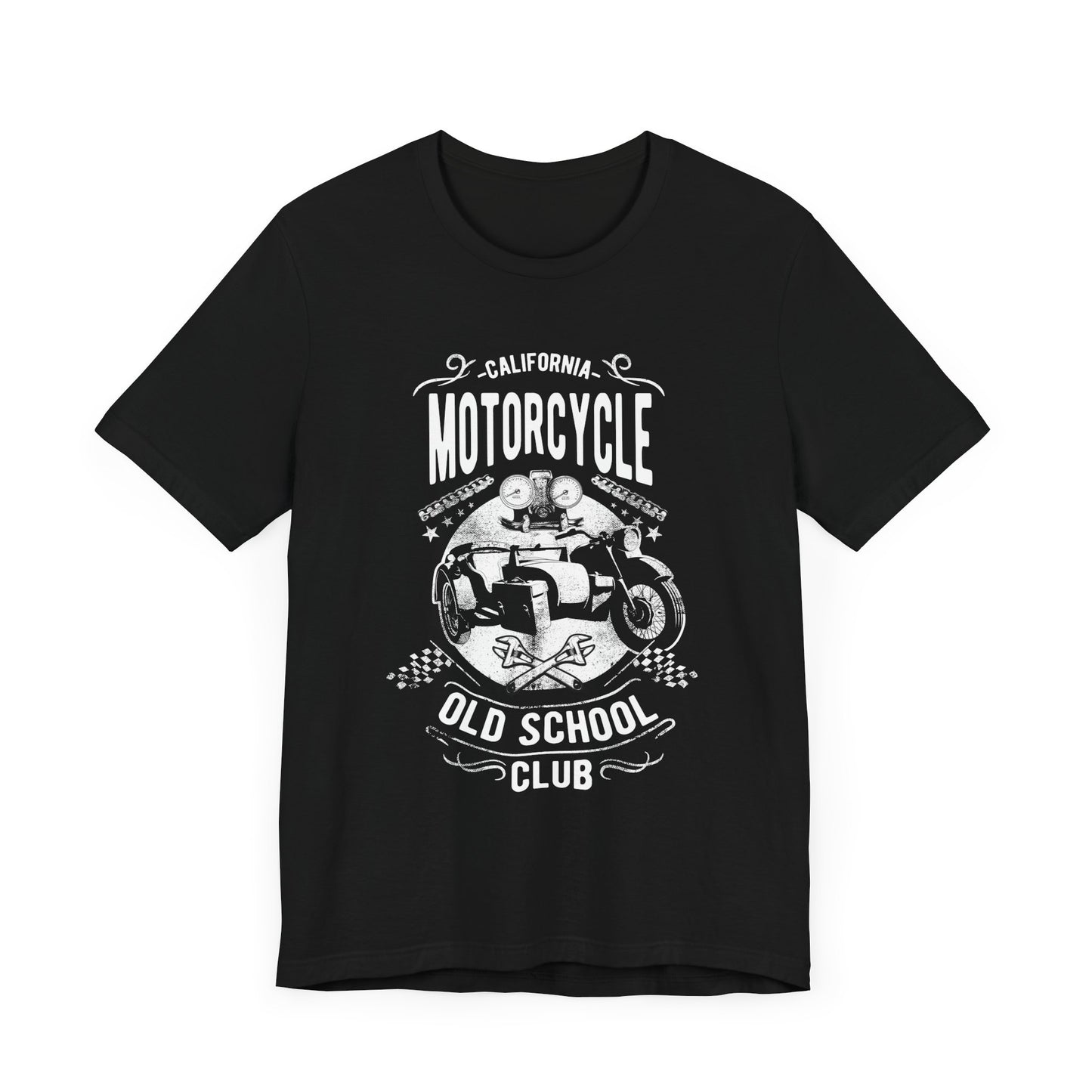 Motorcycle, Old School Club - Unisex Jersey Short Sleeve Tee - 13403