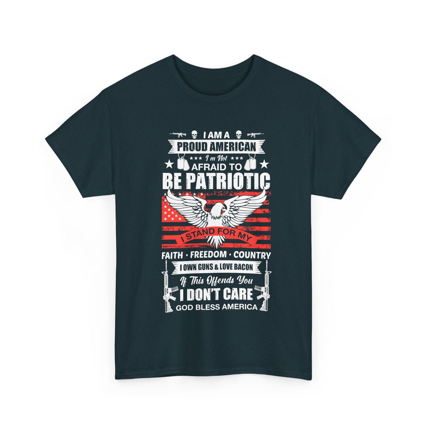 Unisex Patriotic Tee - Proud American T-Shirt, 4th of July Gift, Freedom Shirt, Memorial Day Apparel, Casual Wear - 13789