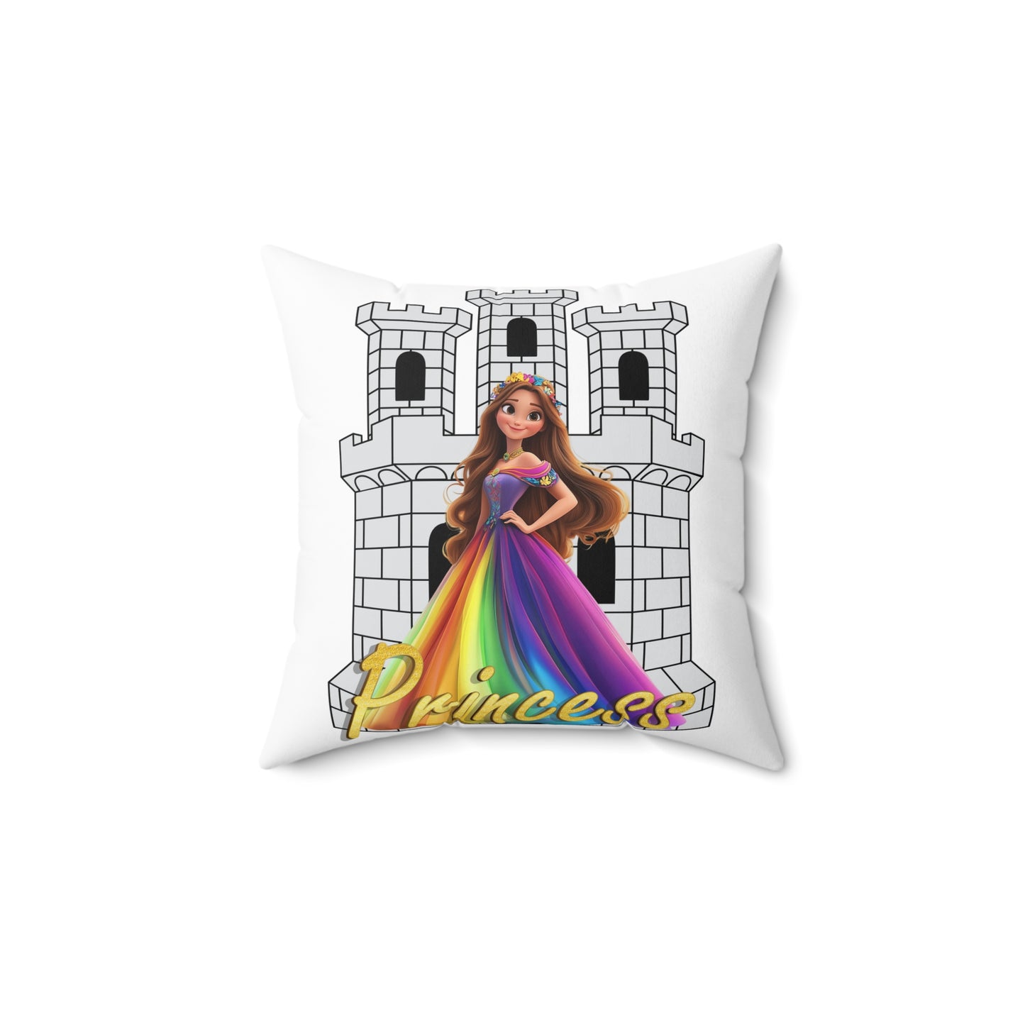 Every Girl Is a Princess - Spun Polyester Square Pillow