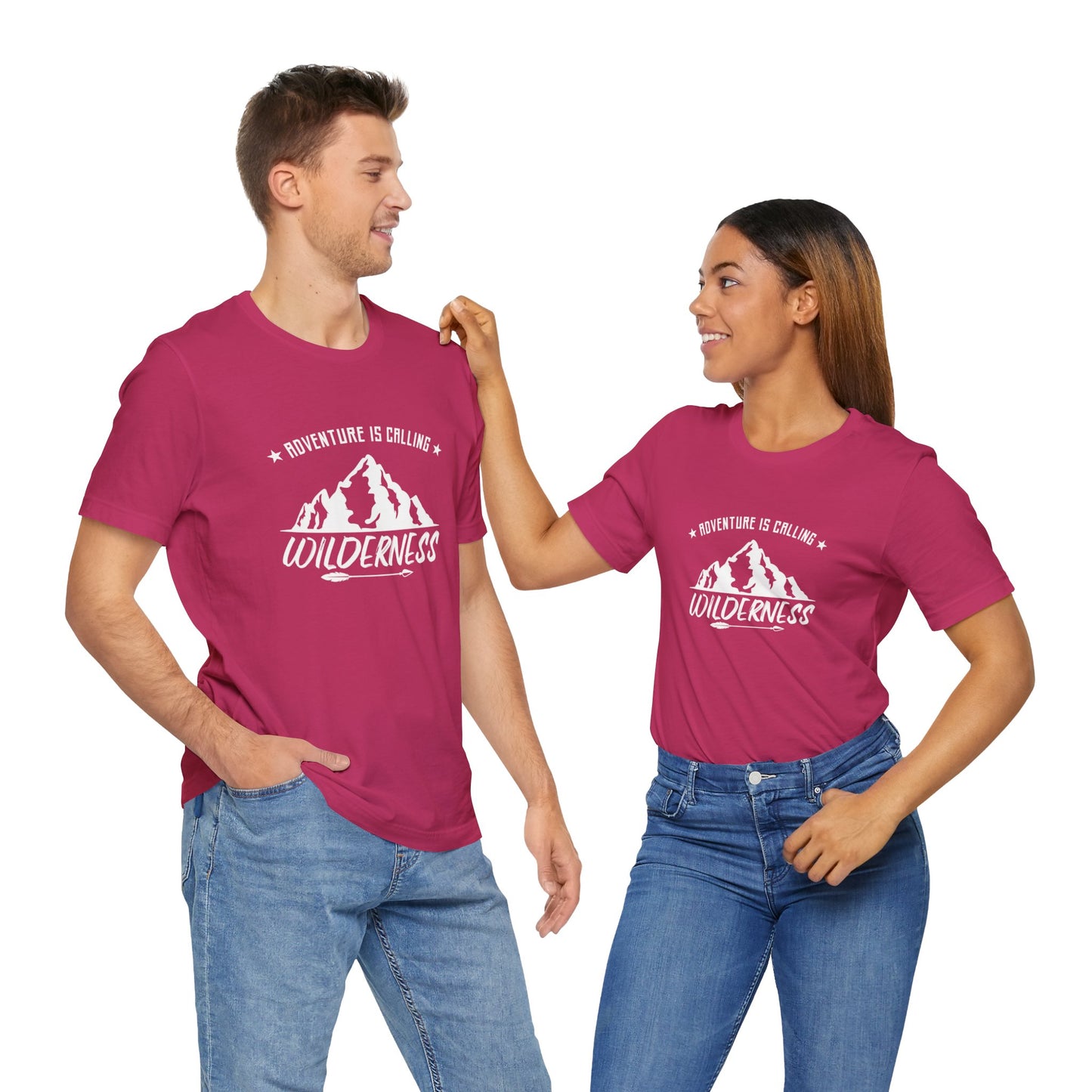 Camping: Adventure Is Calling, Wilderness - Unisex Jersey Short Sleeve Tee