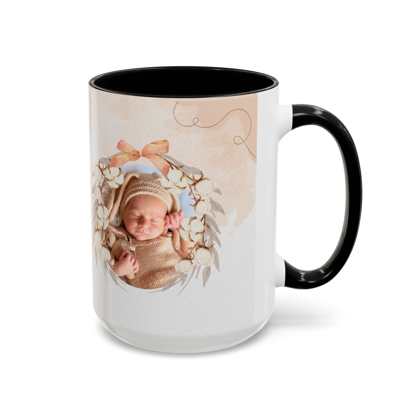 Oh Baby, Samira's Baby Shower, Customizable - Accent Coffee Mug (11, 15oz) - 10882