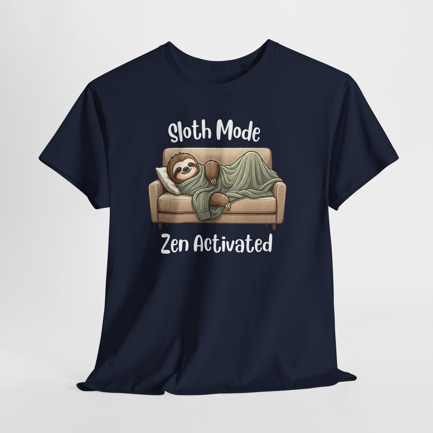 Funny Sloth T-Shirt – “Sloth Mode, Zen Activated” Cute Relaxing Tee - 14844