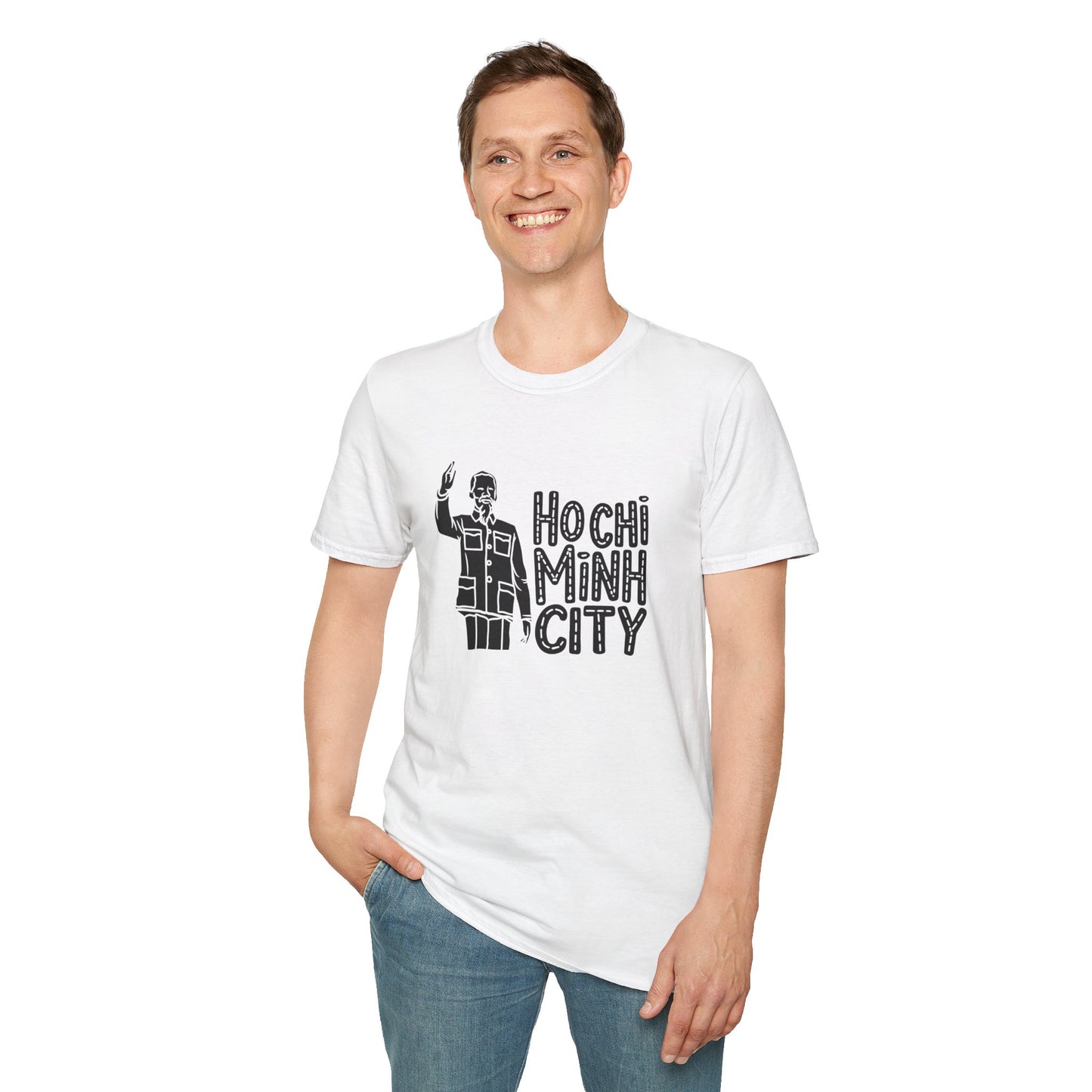 Hochi Minh City Graphic T-Shirt - Unisex Softstyle Tee - 12140