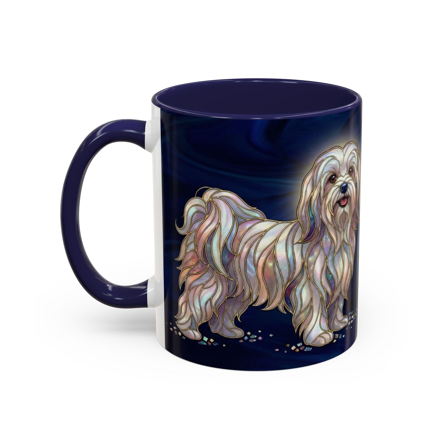 Maltese Art Coffee Mug — Stain Glass Design (11/15oz) - 14546