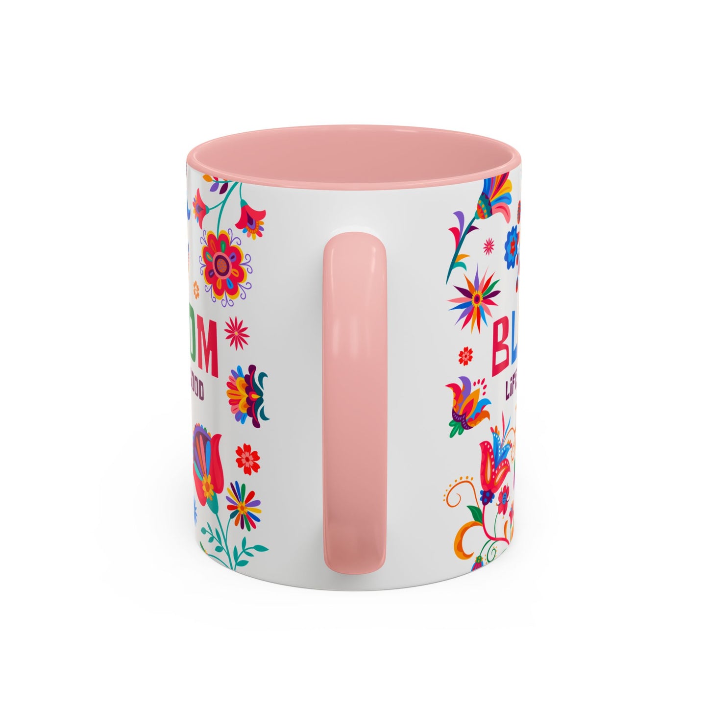 Colorful Floral Accent Coffee Mug - Bloom Life is Good - 14082