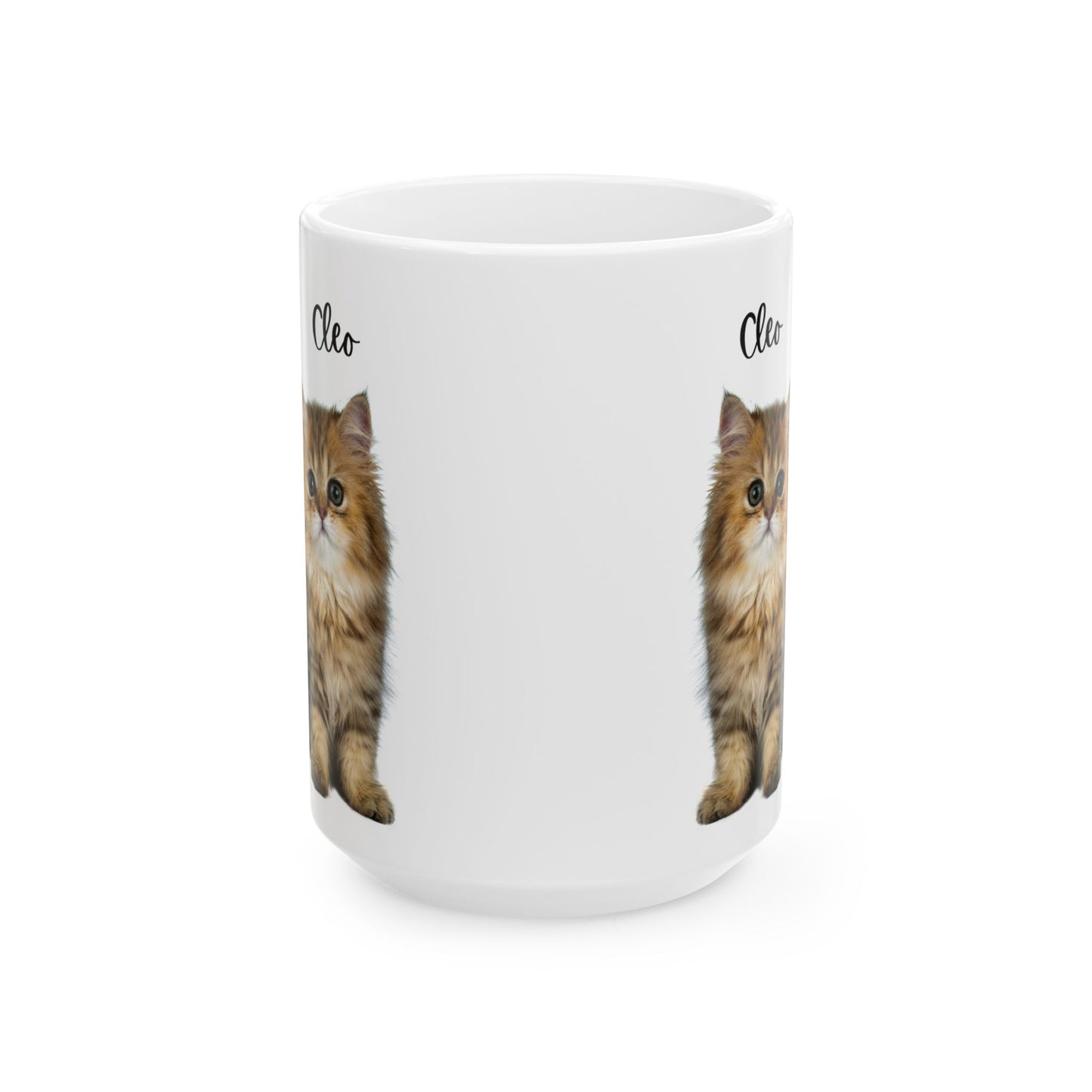 Cute Cat Ceramic Mug - Personalized Pet Lover Gift for Cat Owners, Coffee Cup, Cat Lover Mug, Customized Mug, Funny Animal Gift - 14202