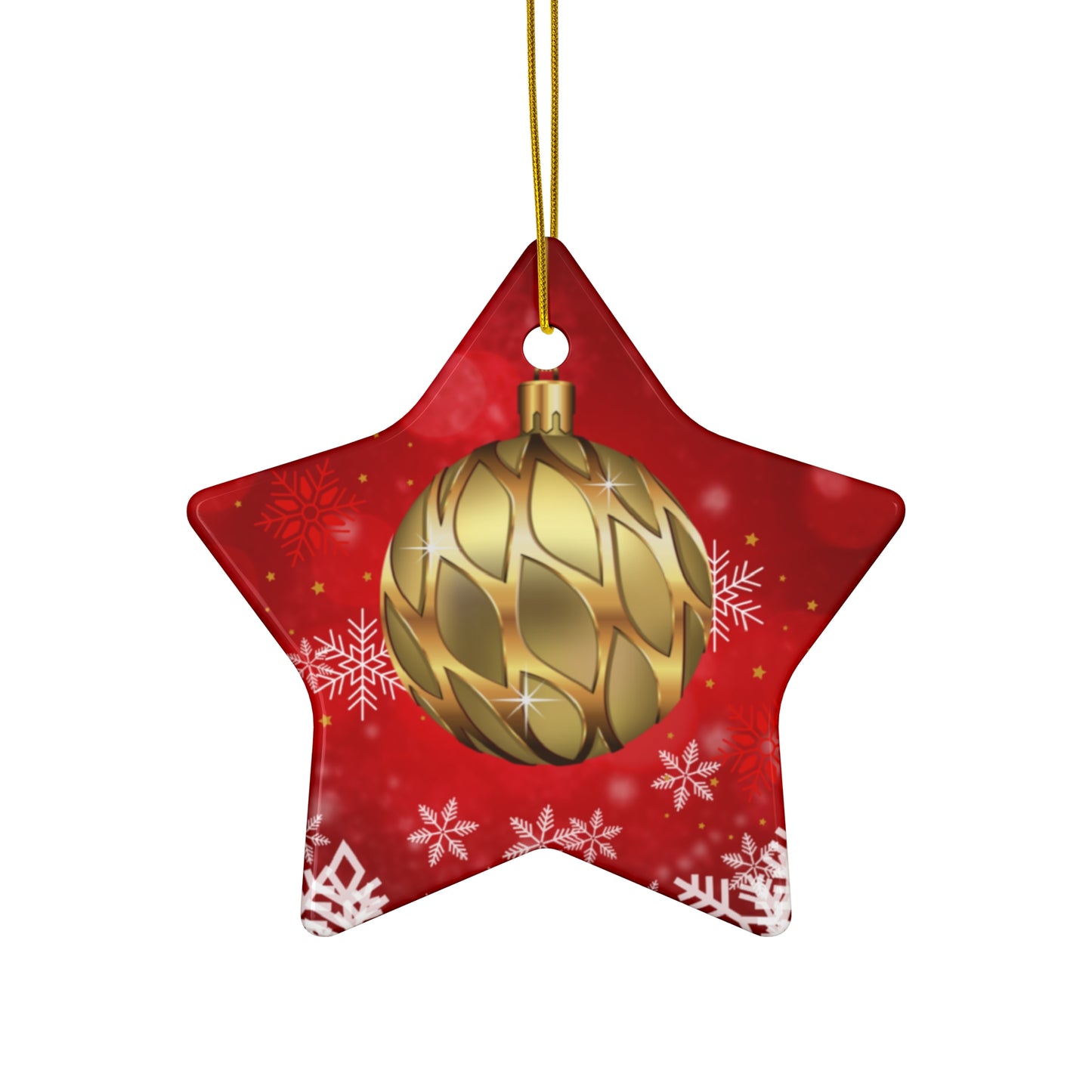 Radiant Gold - Ceramic Ornament, 4 Shapes