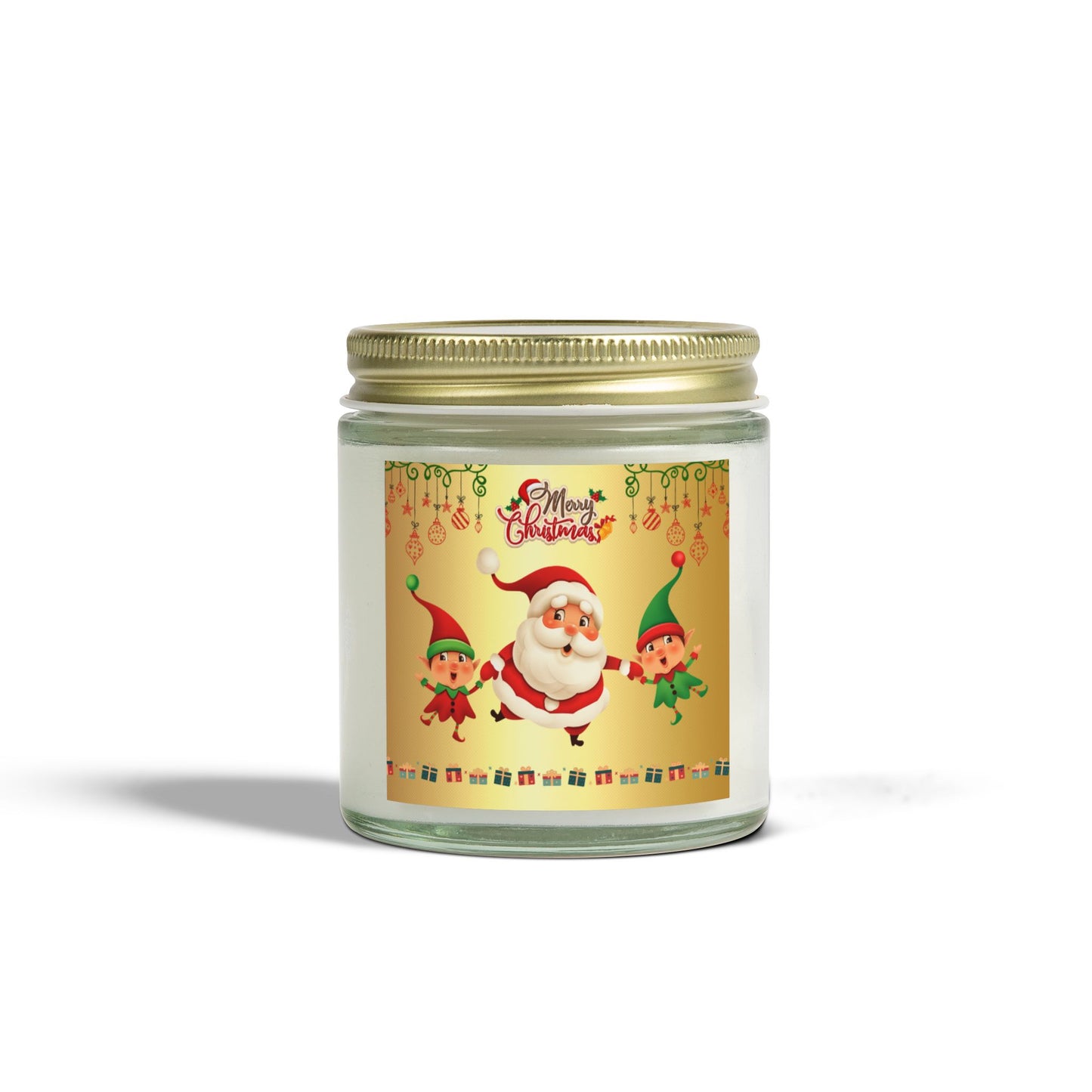 Merry Christmas - Scented Candles, Coconut Apricot Wax (4oz, 9oz)