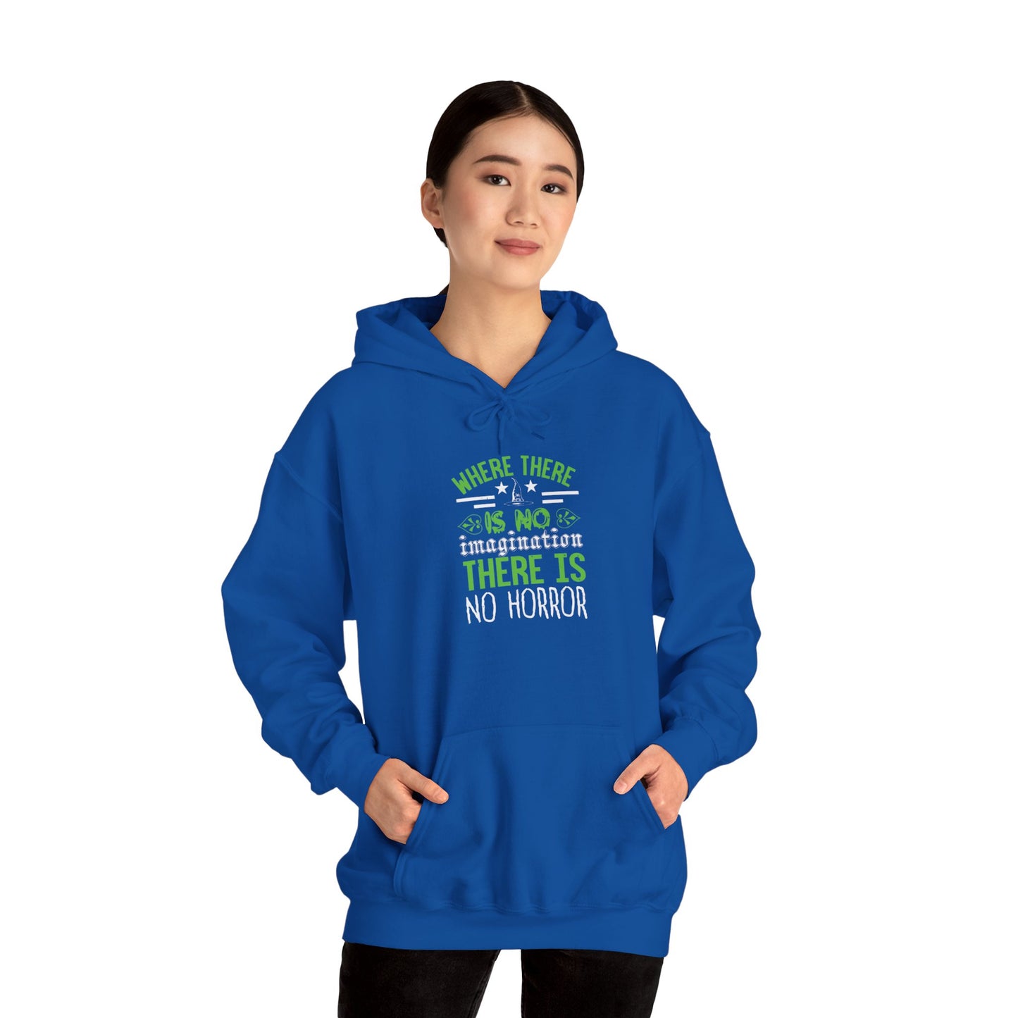 Where There Is No Imagination, There Is No Horror - Unisex Heavy Blend™ Hooded Sweatshirt