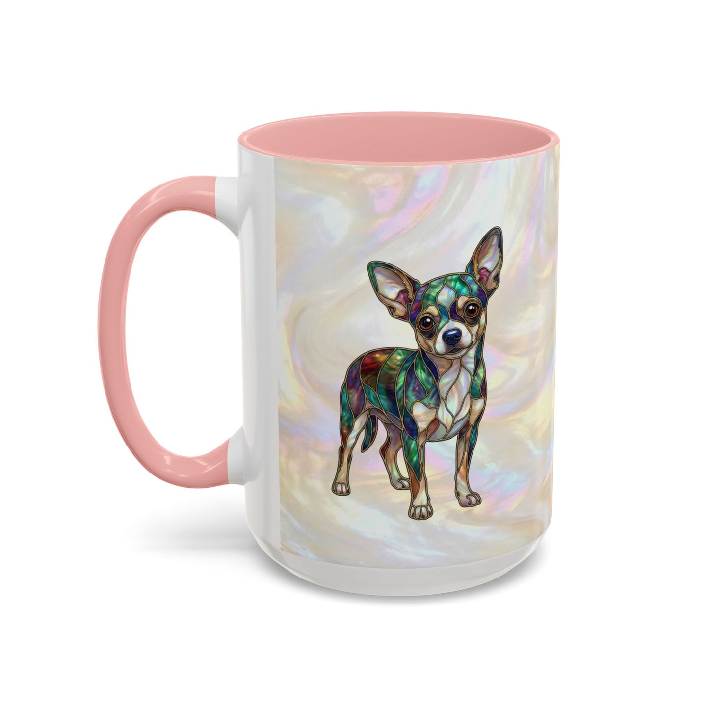 Chihuahua Accent Coffee Mug -Stained Glass Style (11/15oz) - 14625