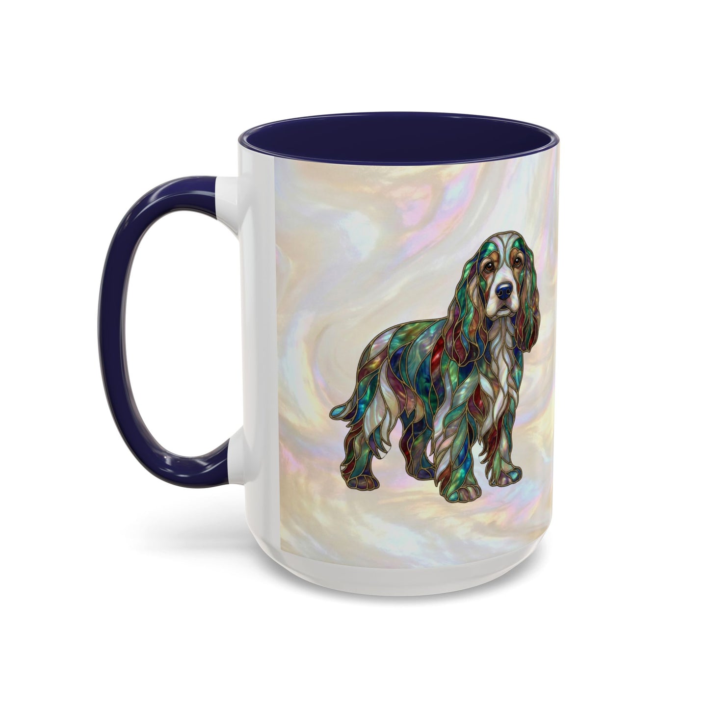 Cocker Spaniel Accent Coffee Mug -Stained Glass Style (11/15oz) - 14626