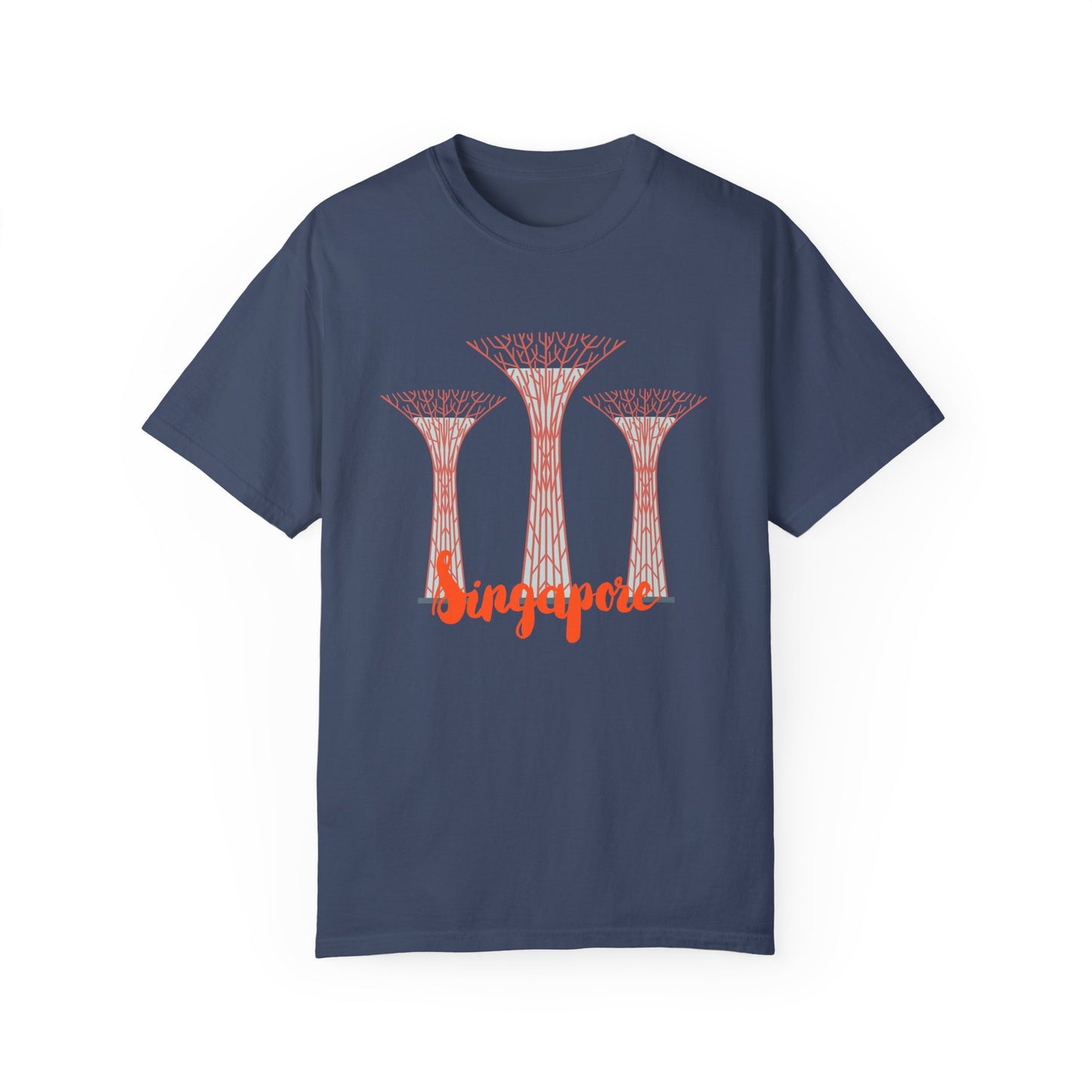 SingaporeT-Shirt - Casual Unisex Garment-Dyed Tee - 12085