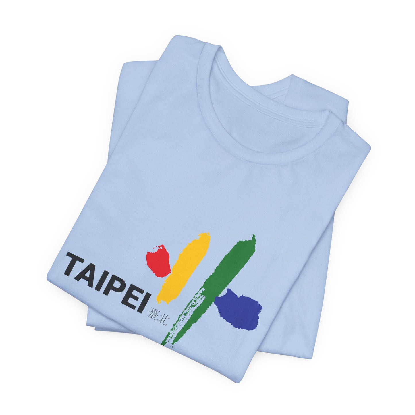 Taipei Artistic Unisex Tee - Colorful Graphic Short Sleeve Shirt - 12245