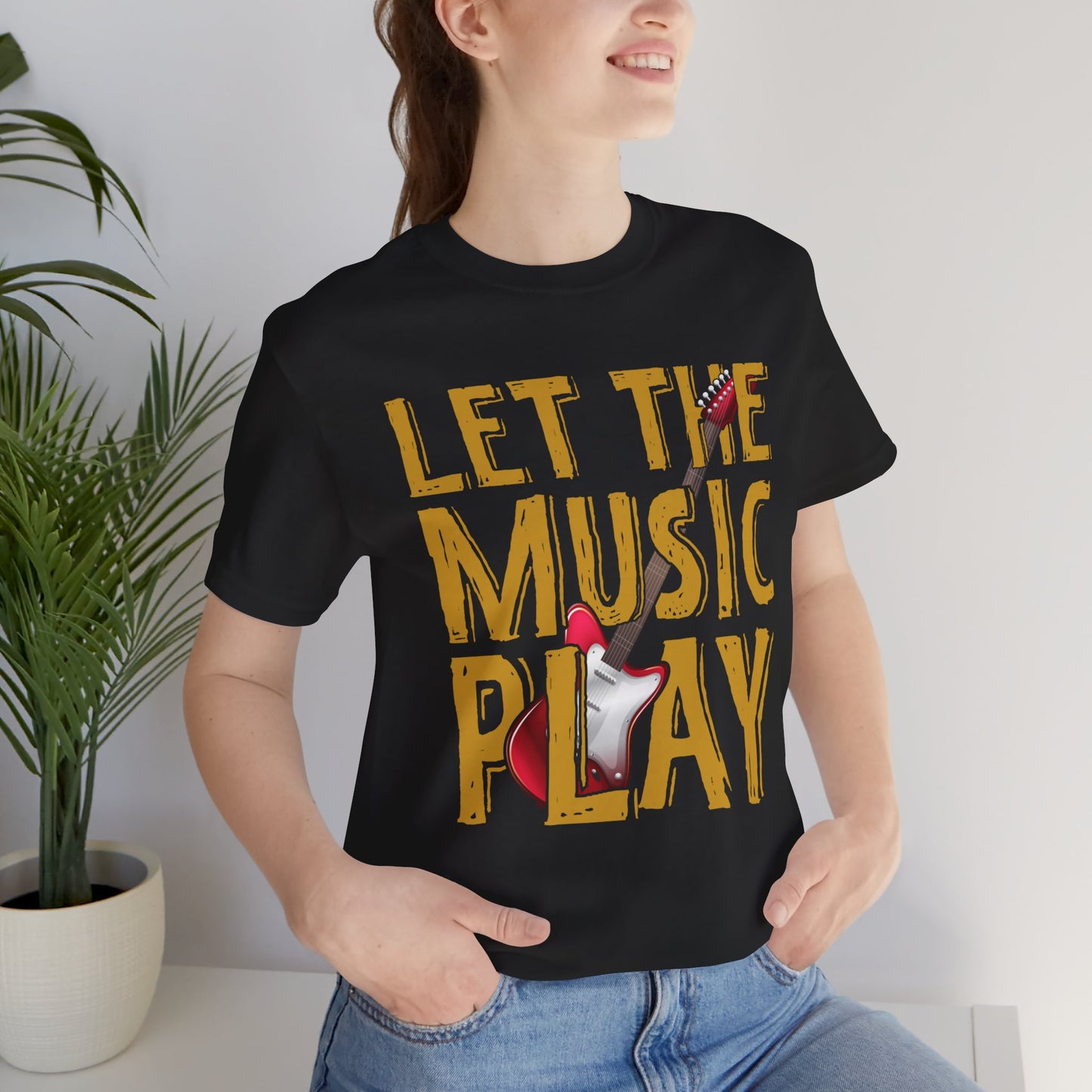 Music: Let The Music Play - Unisex Jersey Short Sleeve Tee